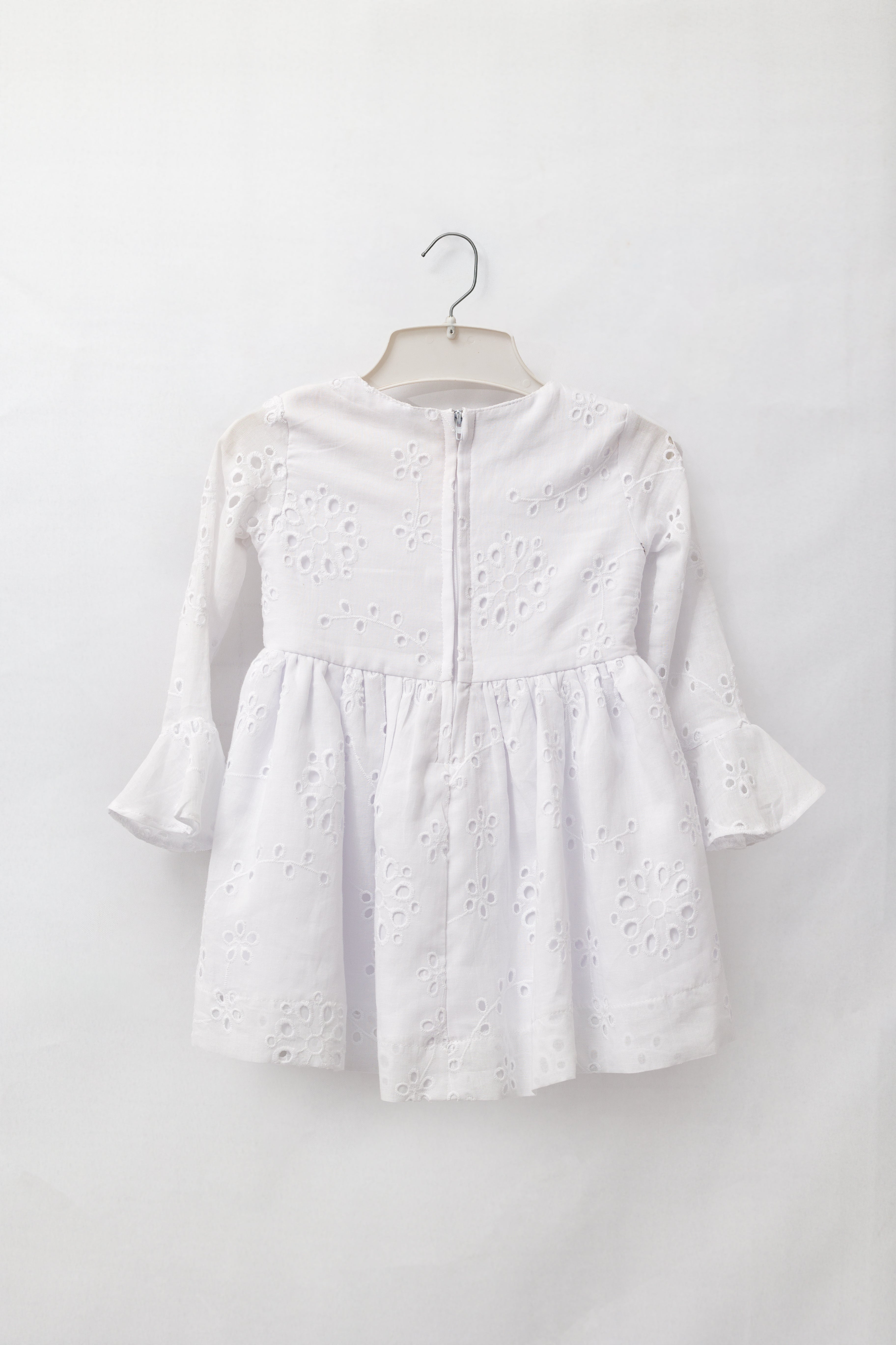 White Anglaise Dress (Long sleeve)
