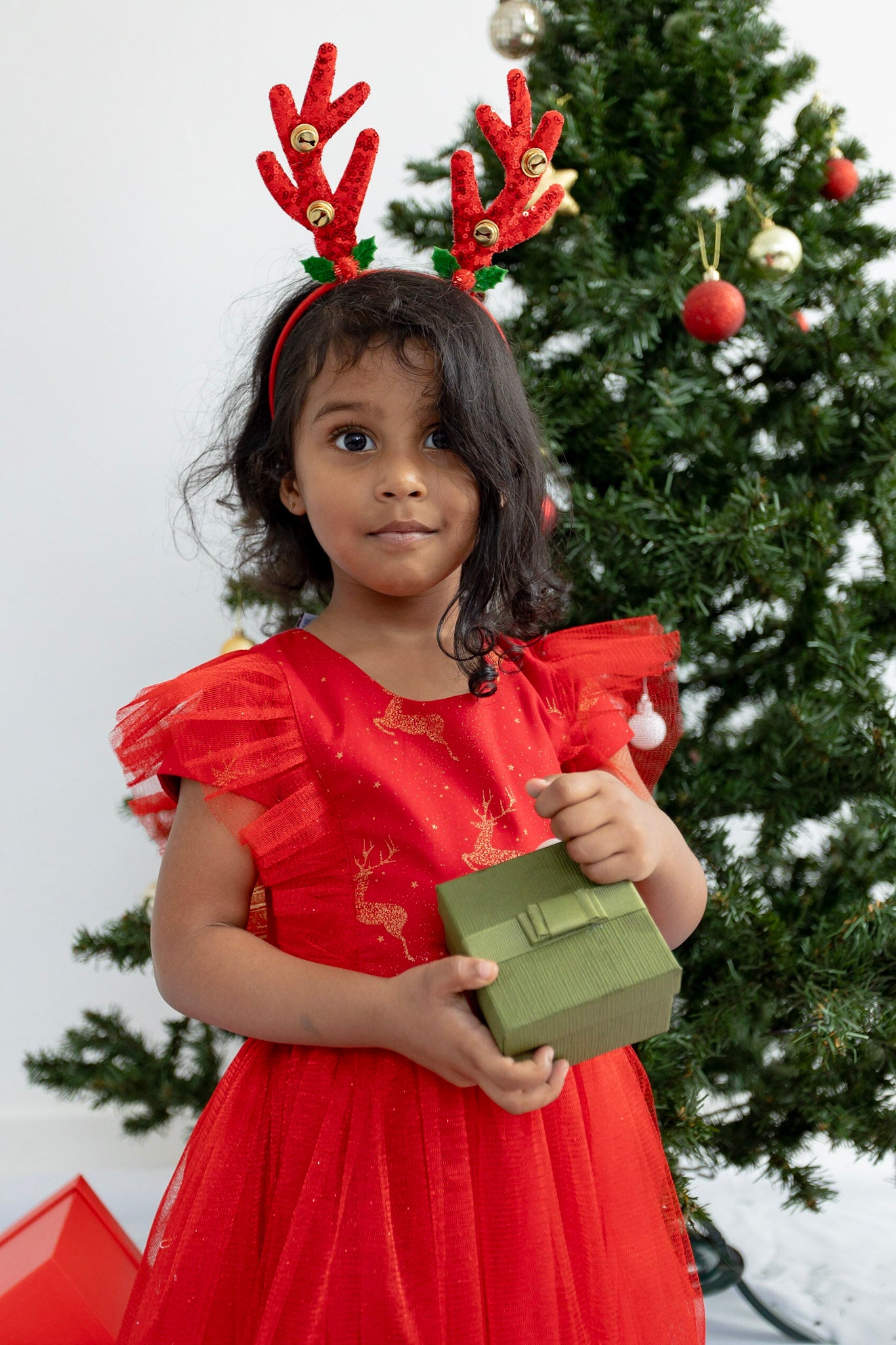 Red Reindeer Tulle Dress