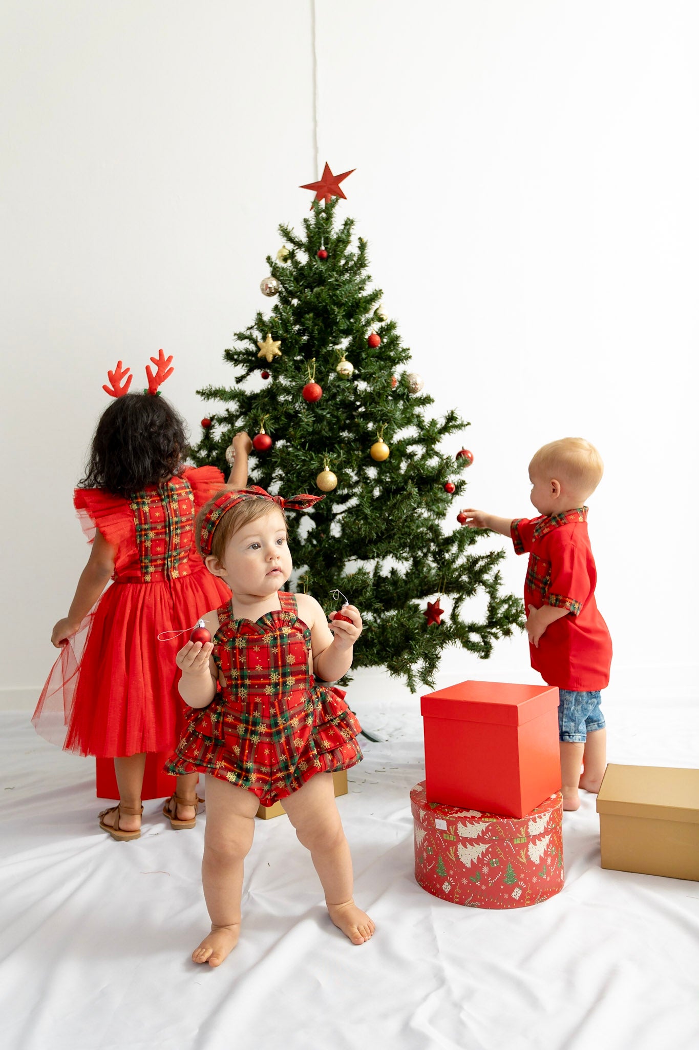 Red Tartan Boys Shirt