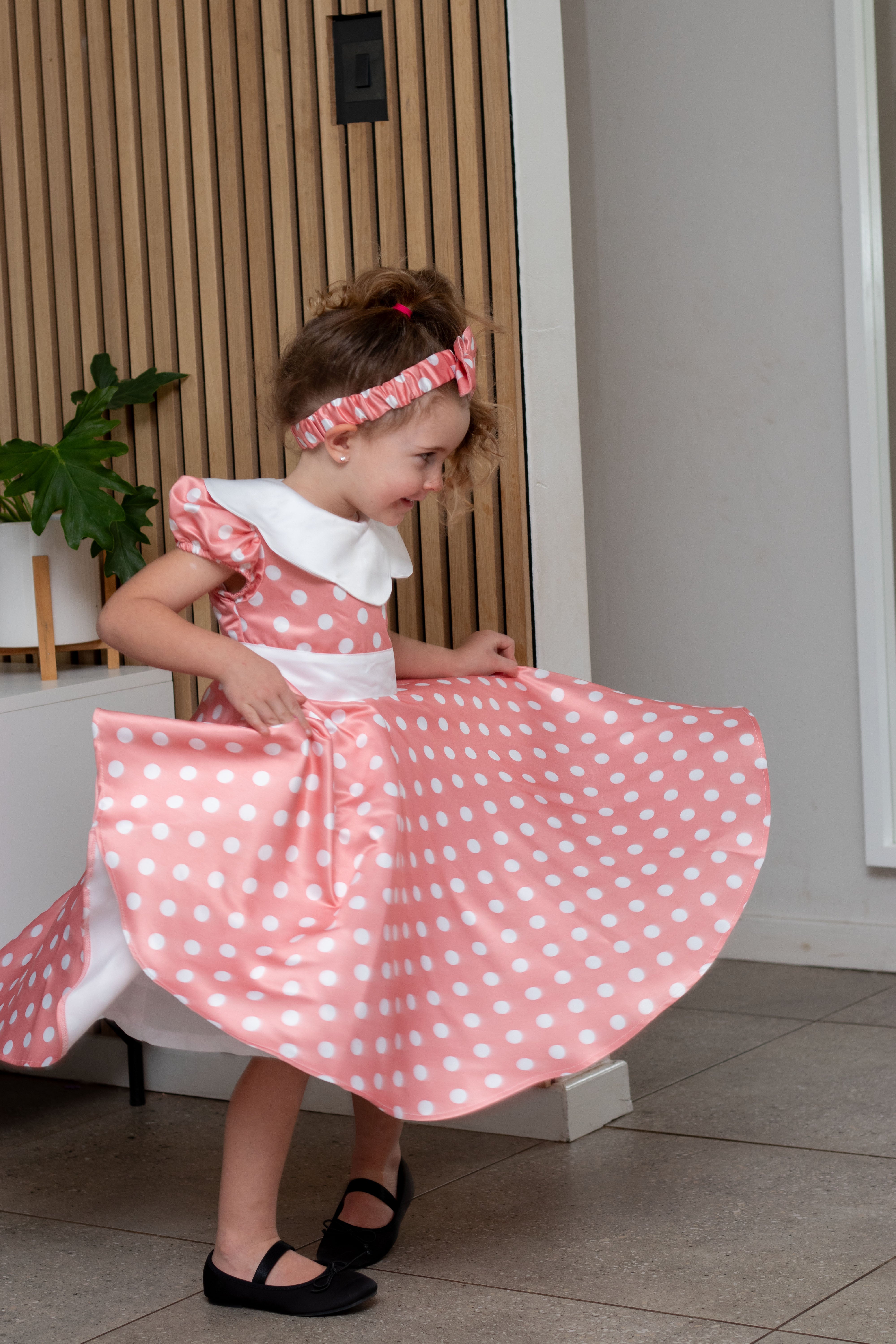 Minnie Mouse Inspired Dress & Headband- Pink