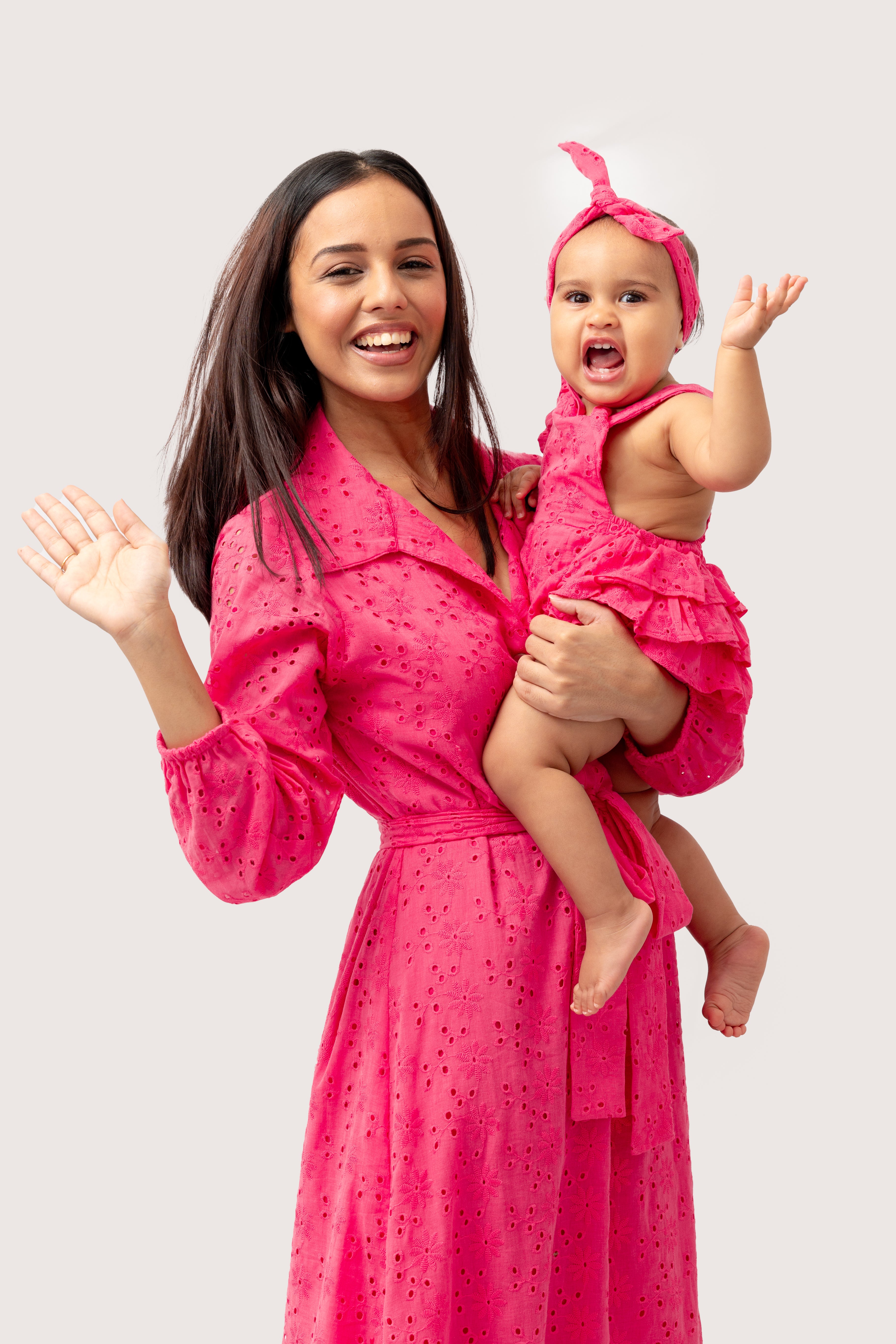 Pink Anglaise Frill Romper