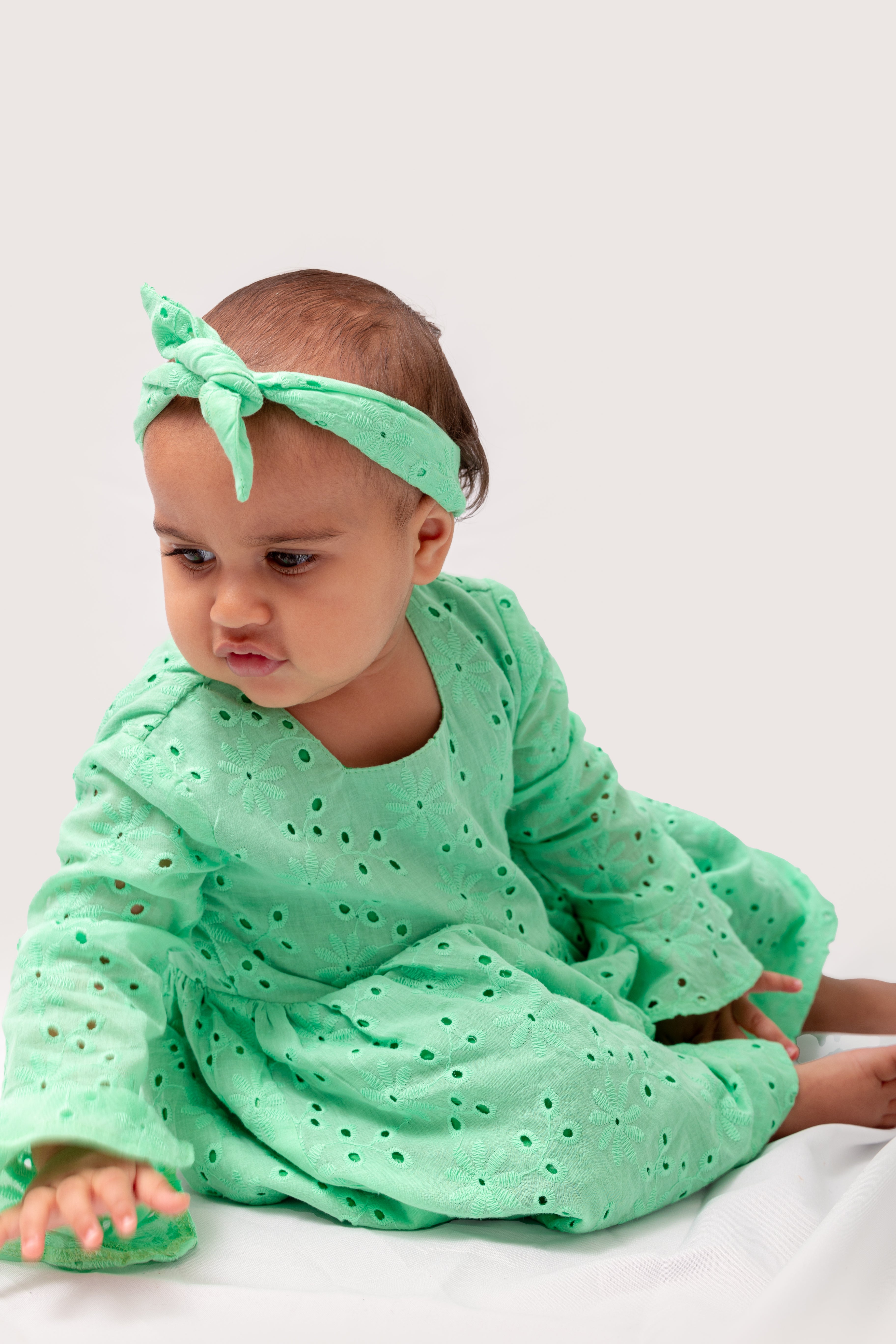 Green Anglaise Headband