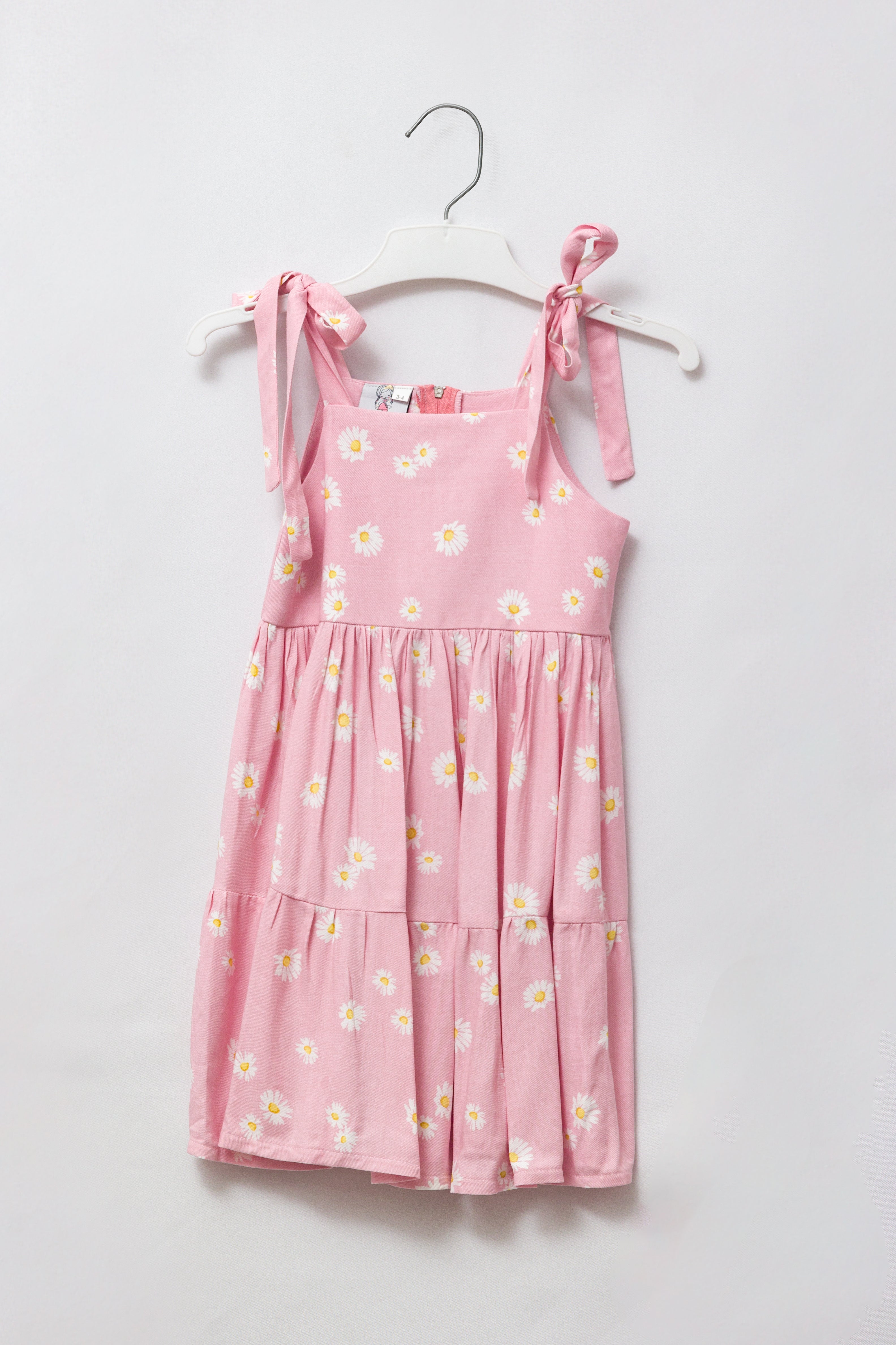 Pink Daisy Tie Dress