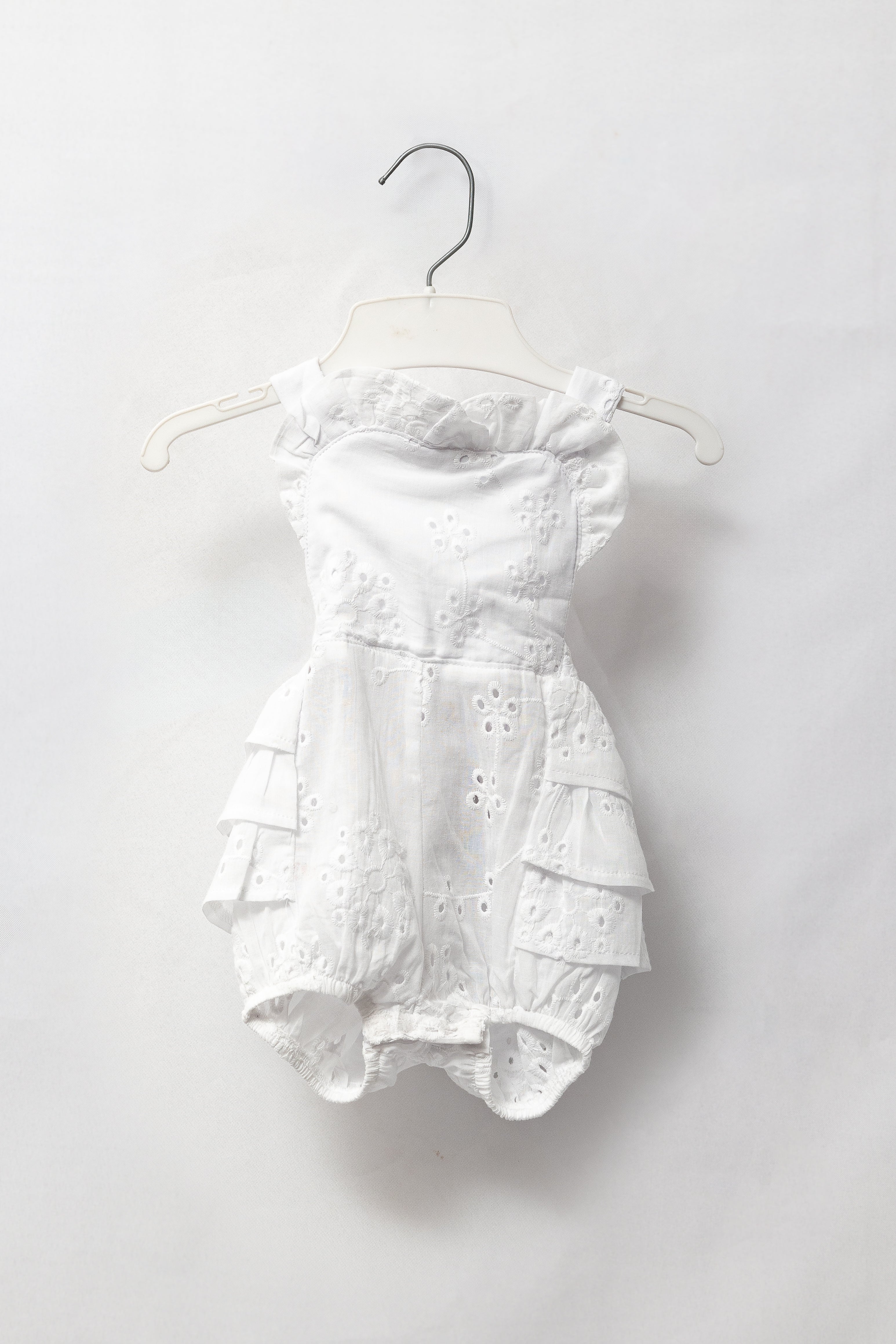 White Anglaise Frill Romper
