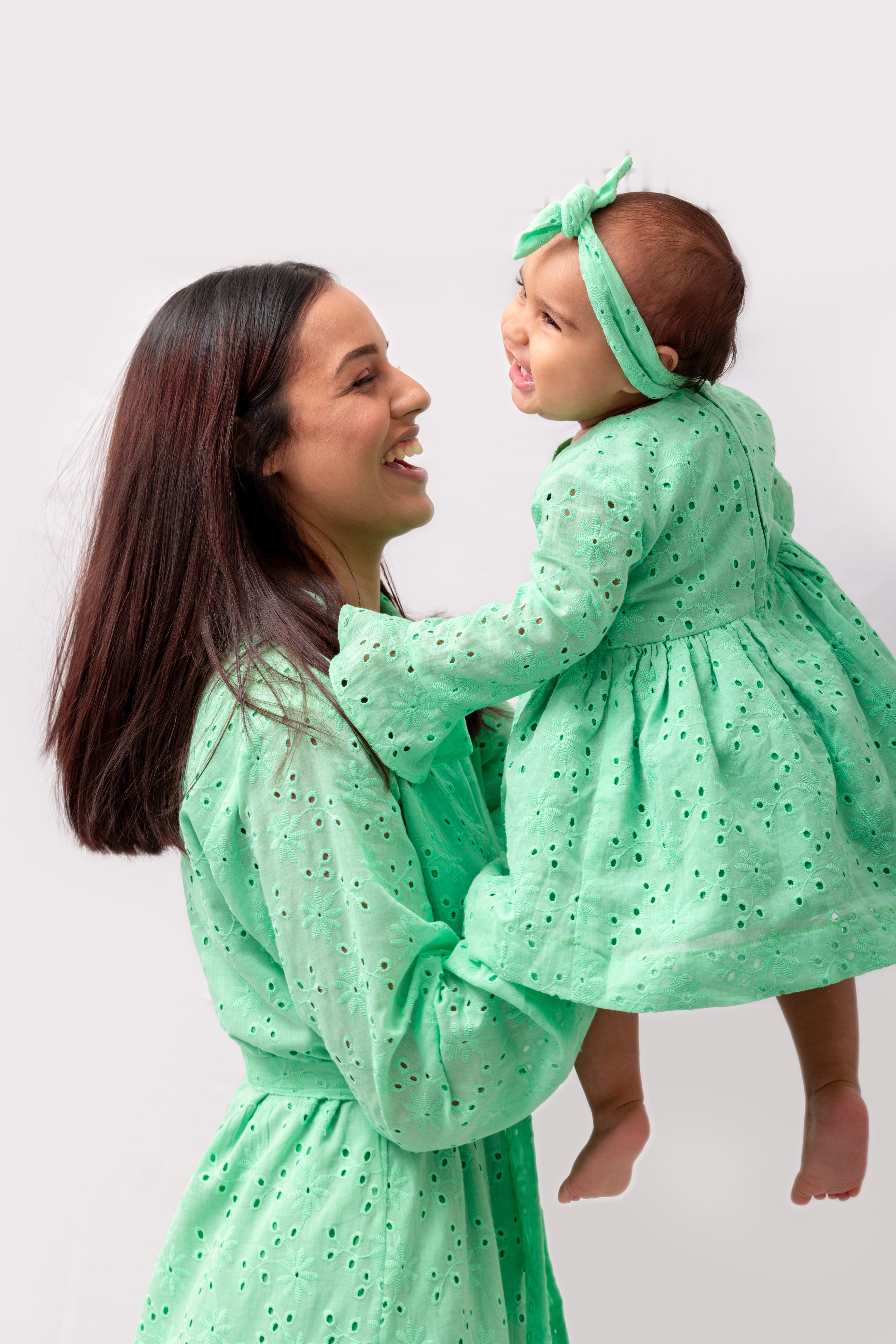 Green Anglaise Dress (Long sleeve)