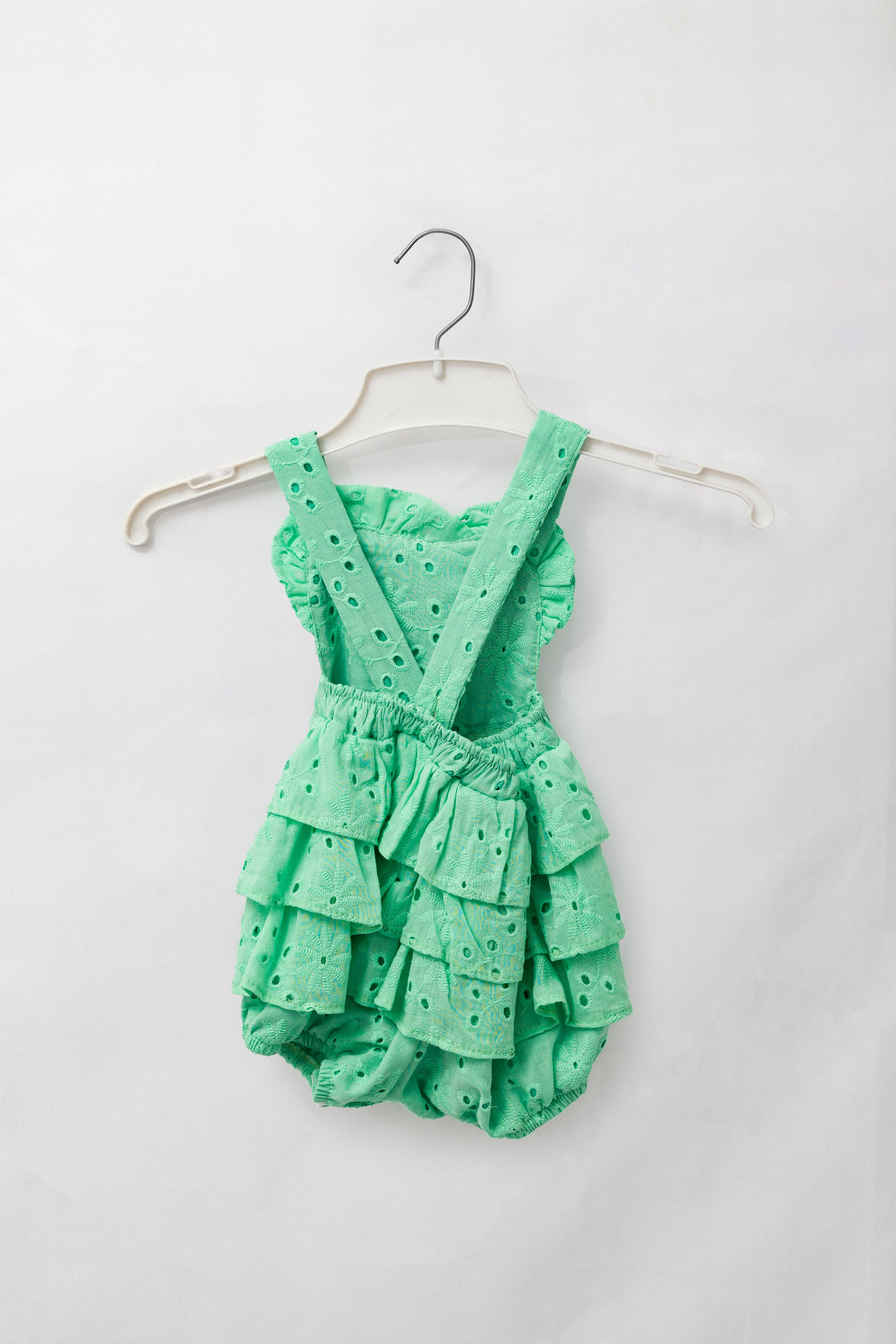 Green Anglaise Frill Romper