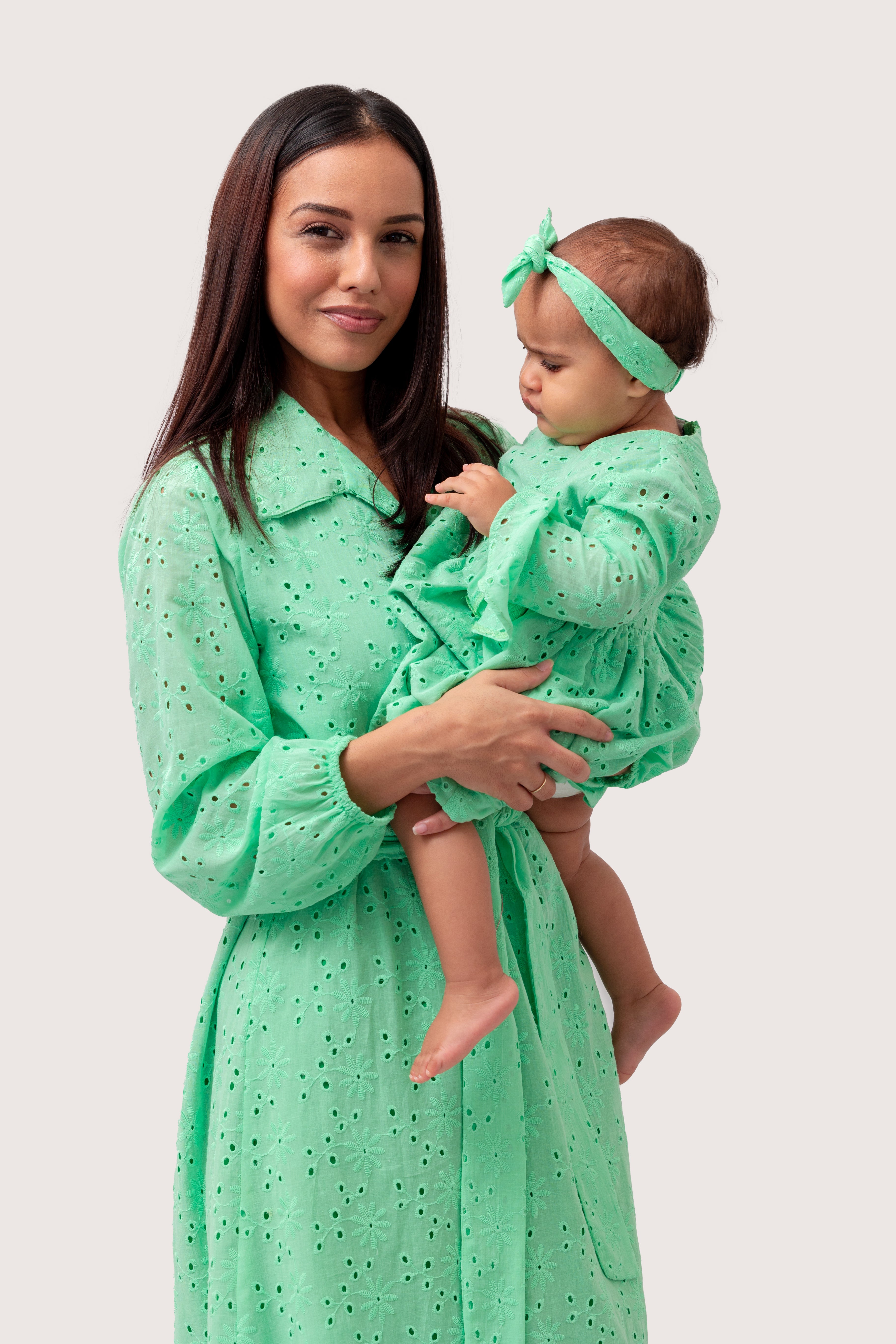 Green Anglaise Dress (Long sleeve)