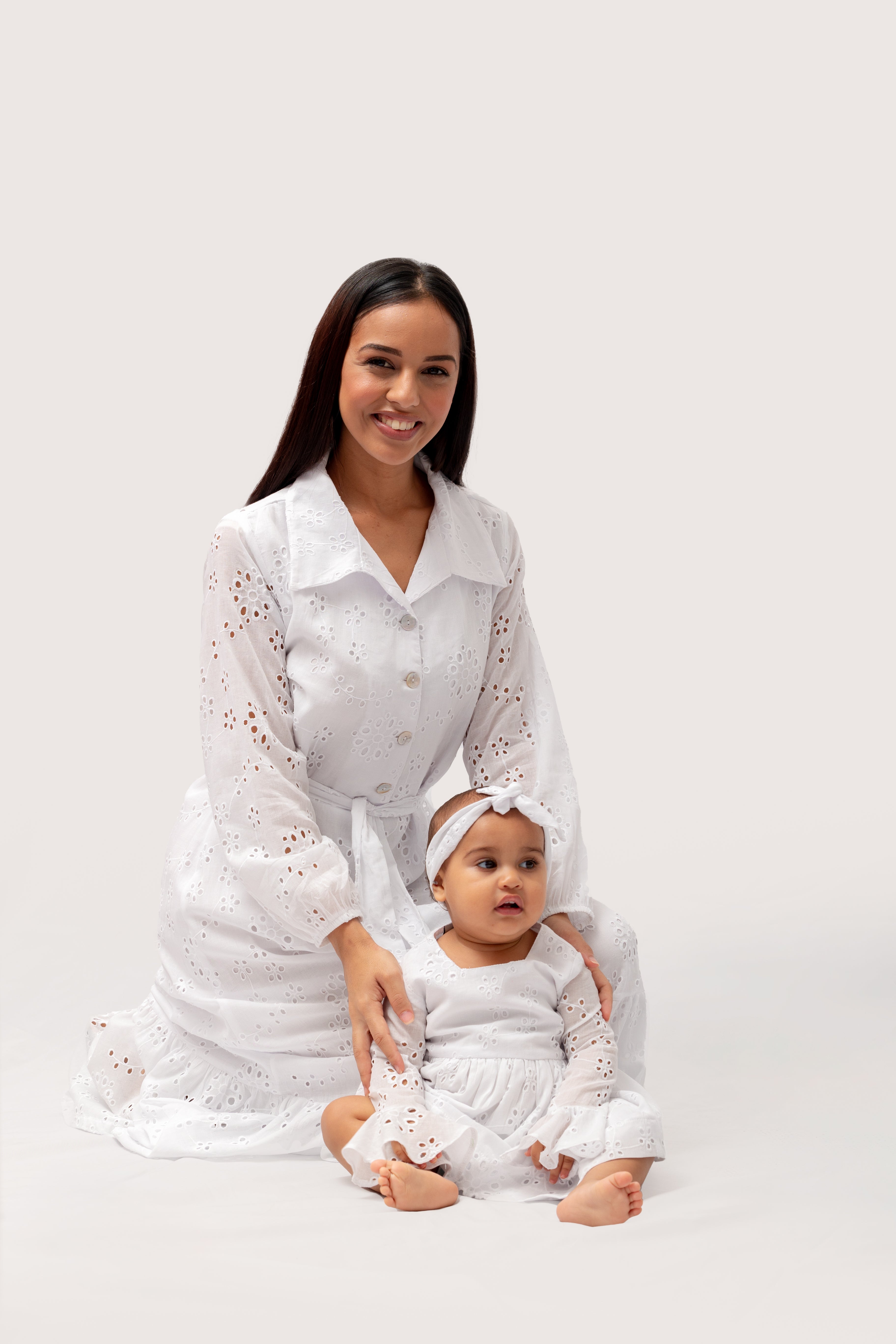 White Anglaise Ladies Dress