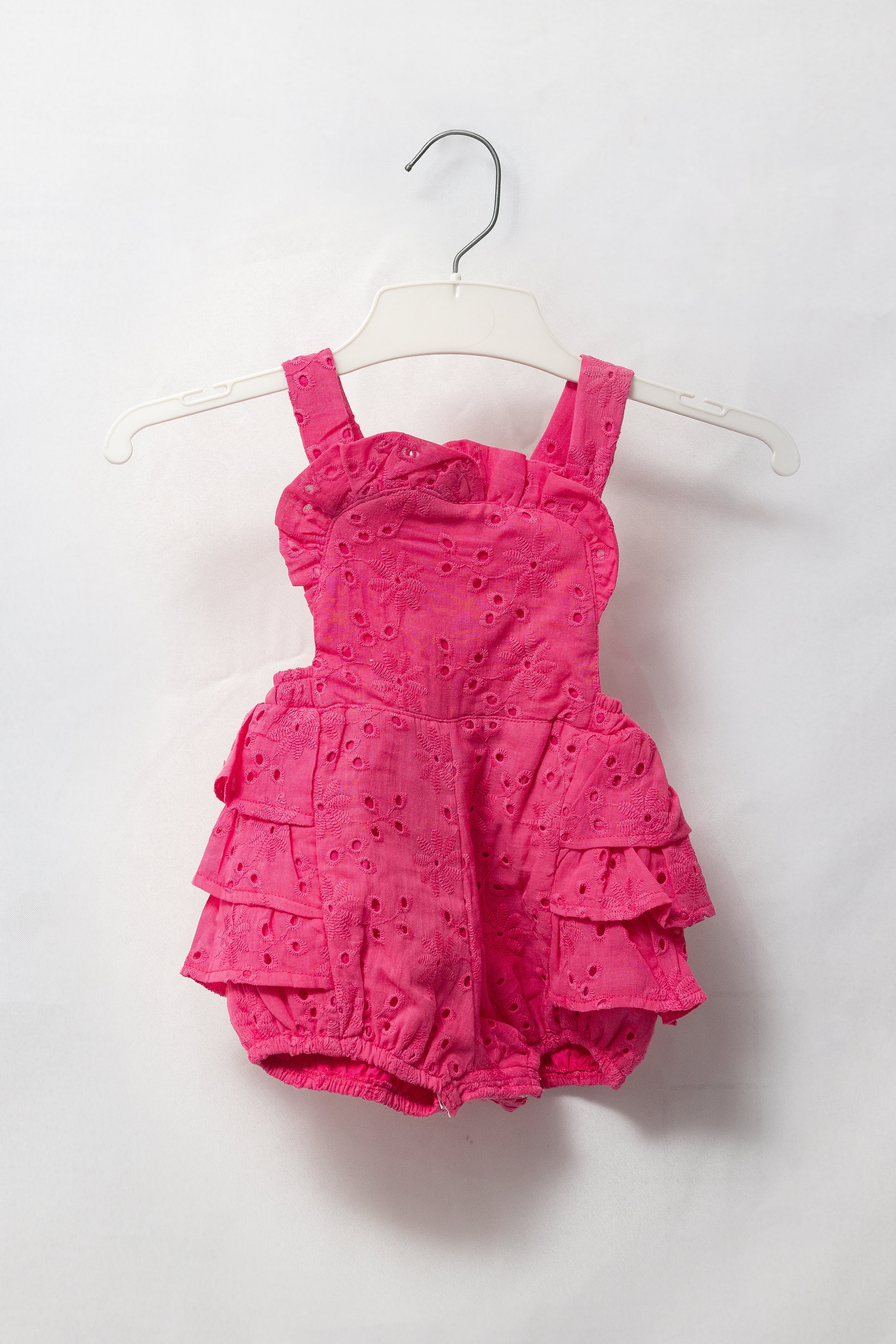 Pink Anglaise Frill Romper