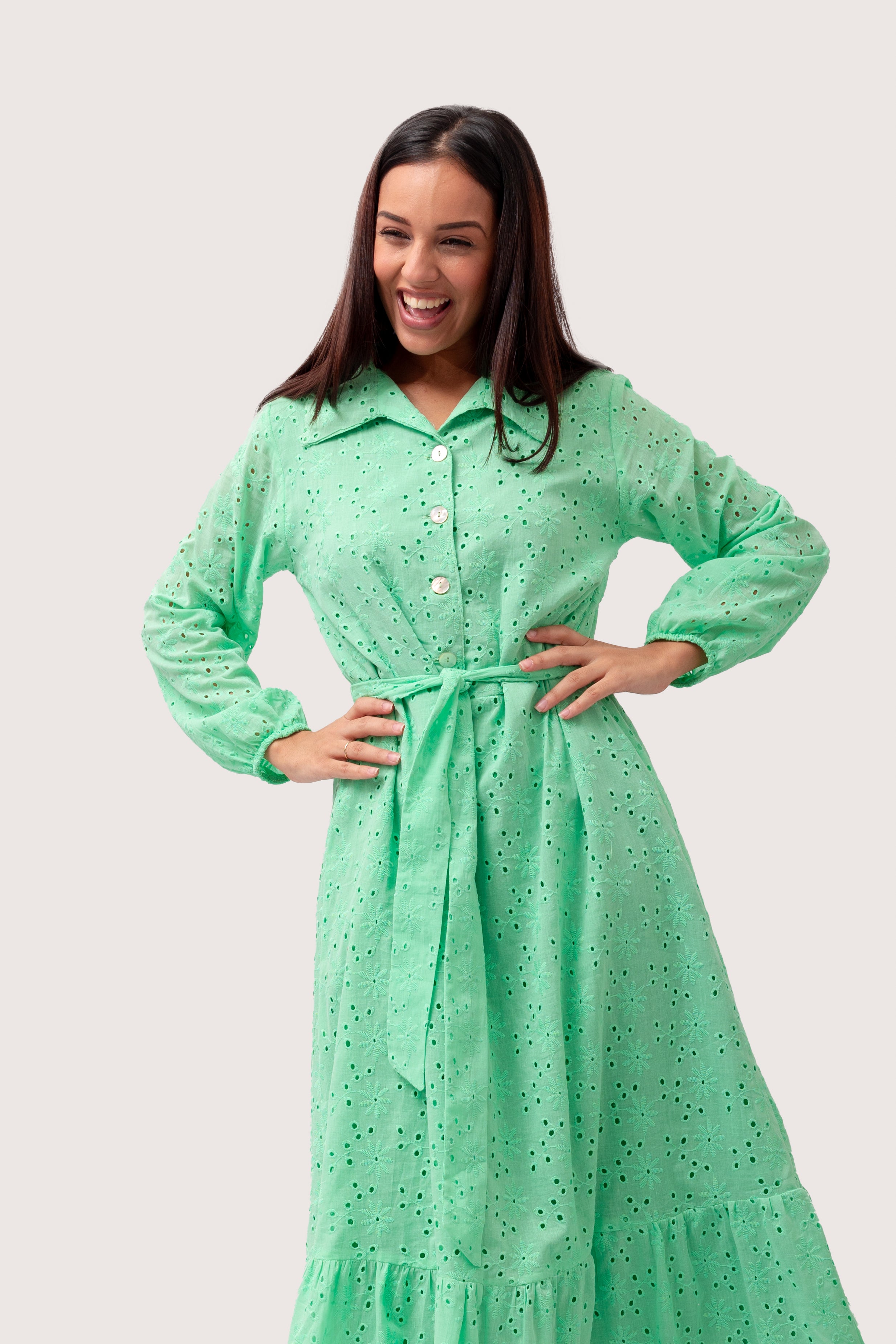 Green Anglaise Ladies Dress