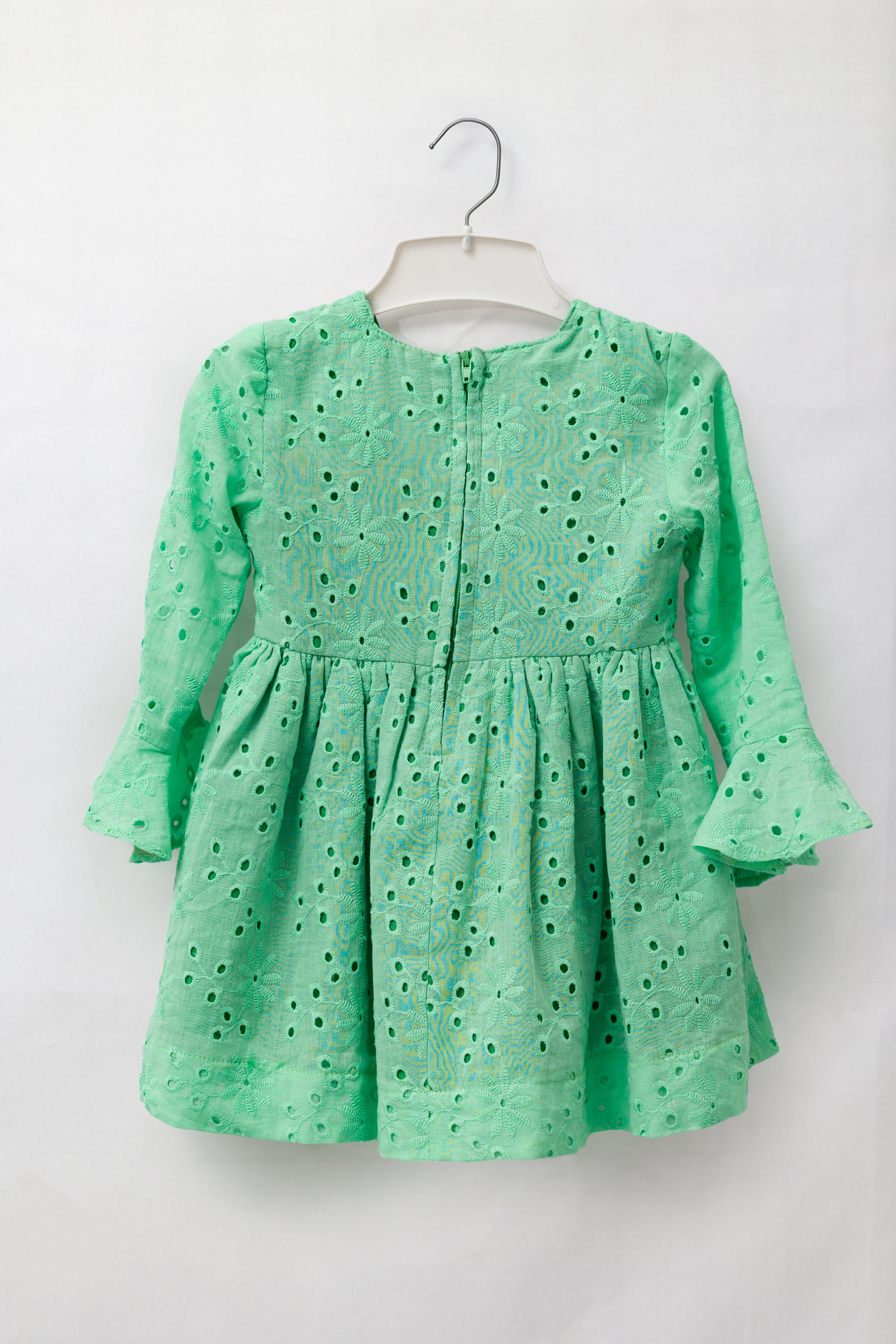 Green Anglaise Dress (Long sleeve)