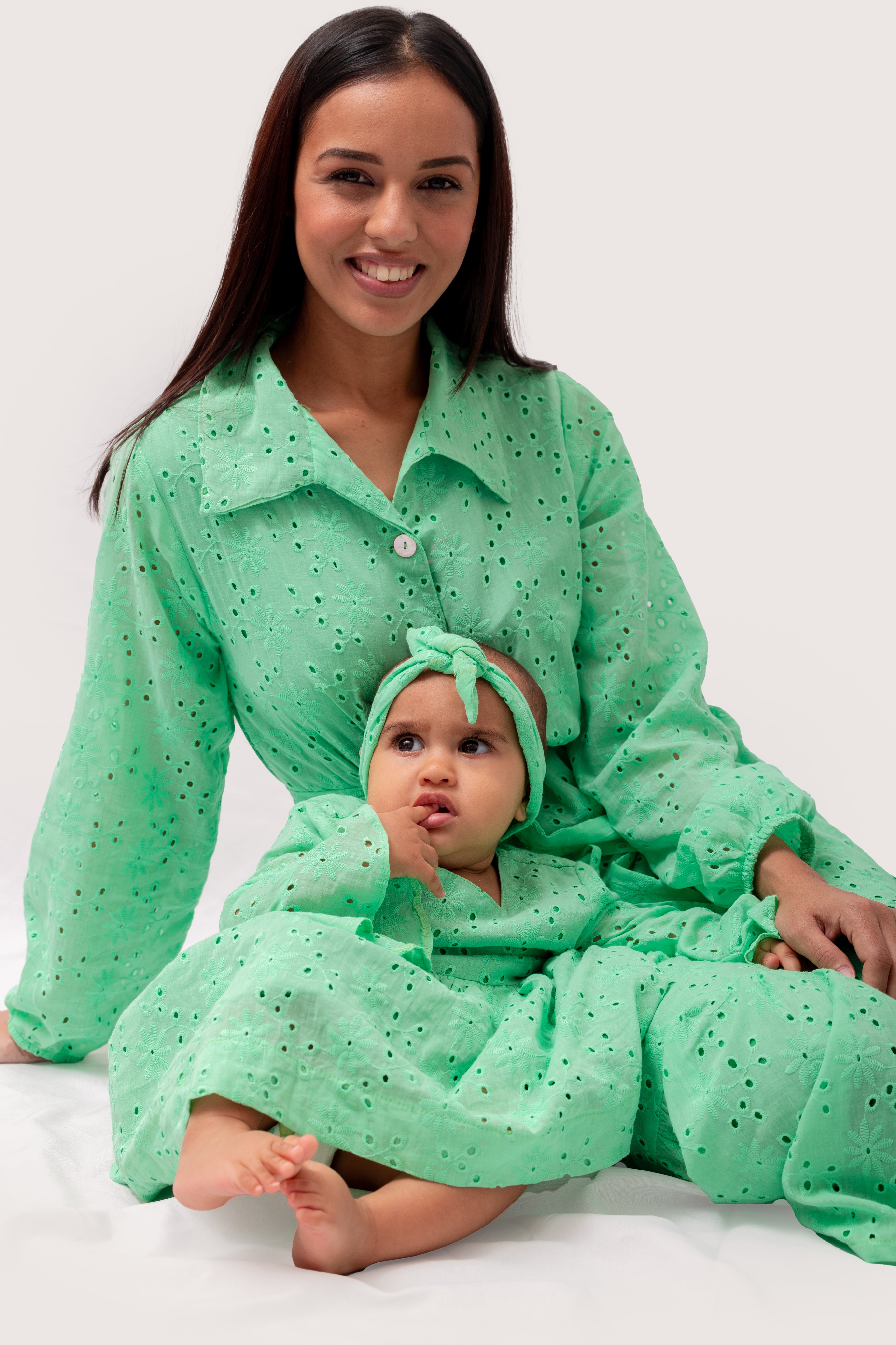 Green Anglaise Ladies Dress