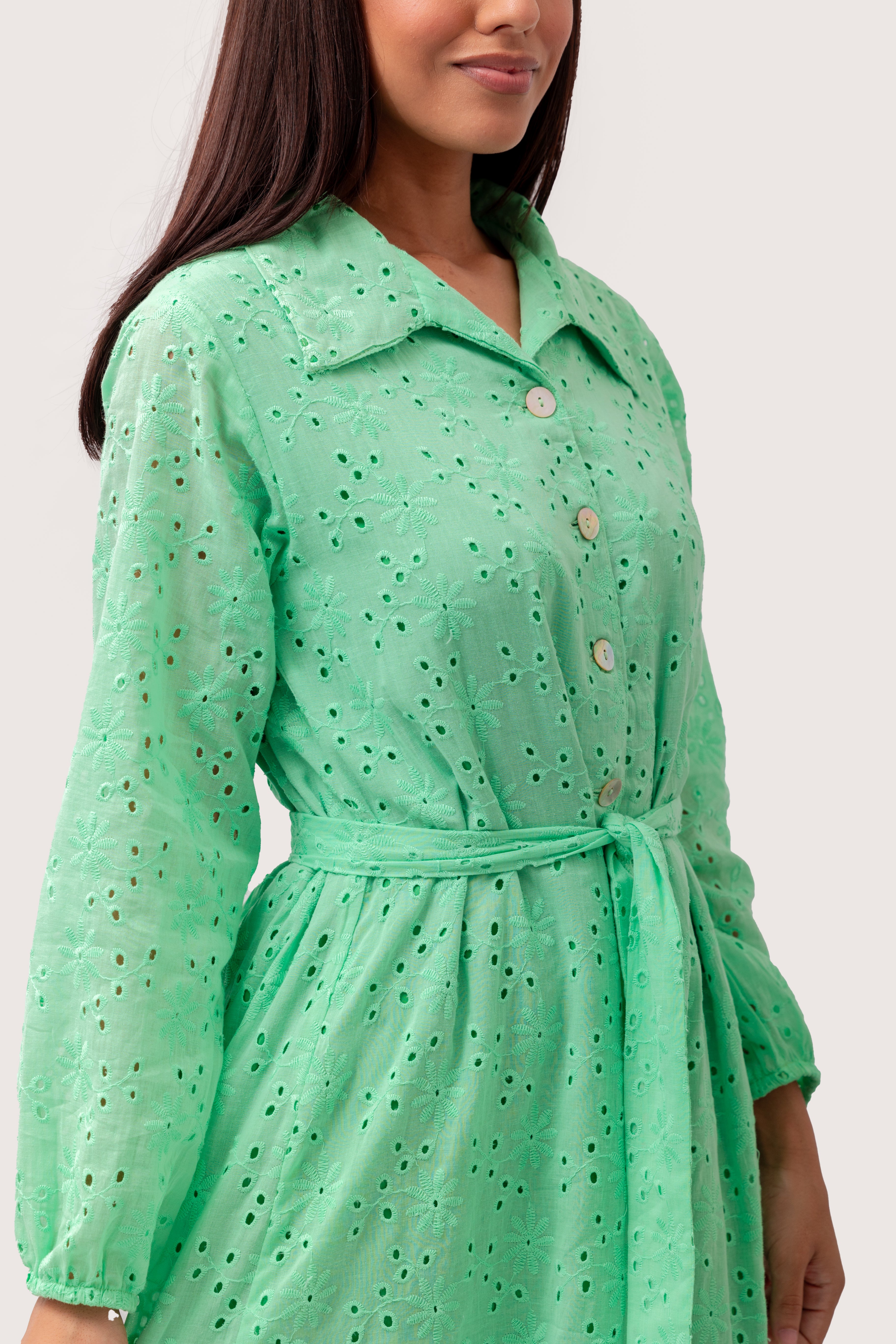 Green Anglaise Ladies Dress