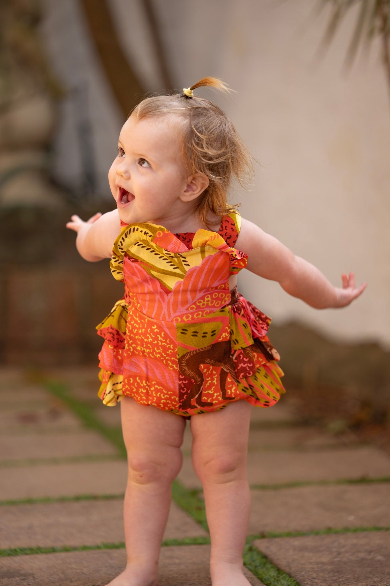 Stella Romper- Tropical Print