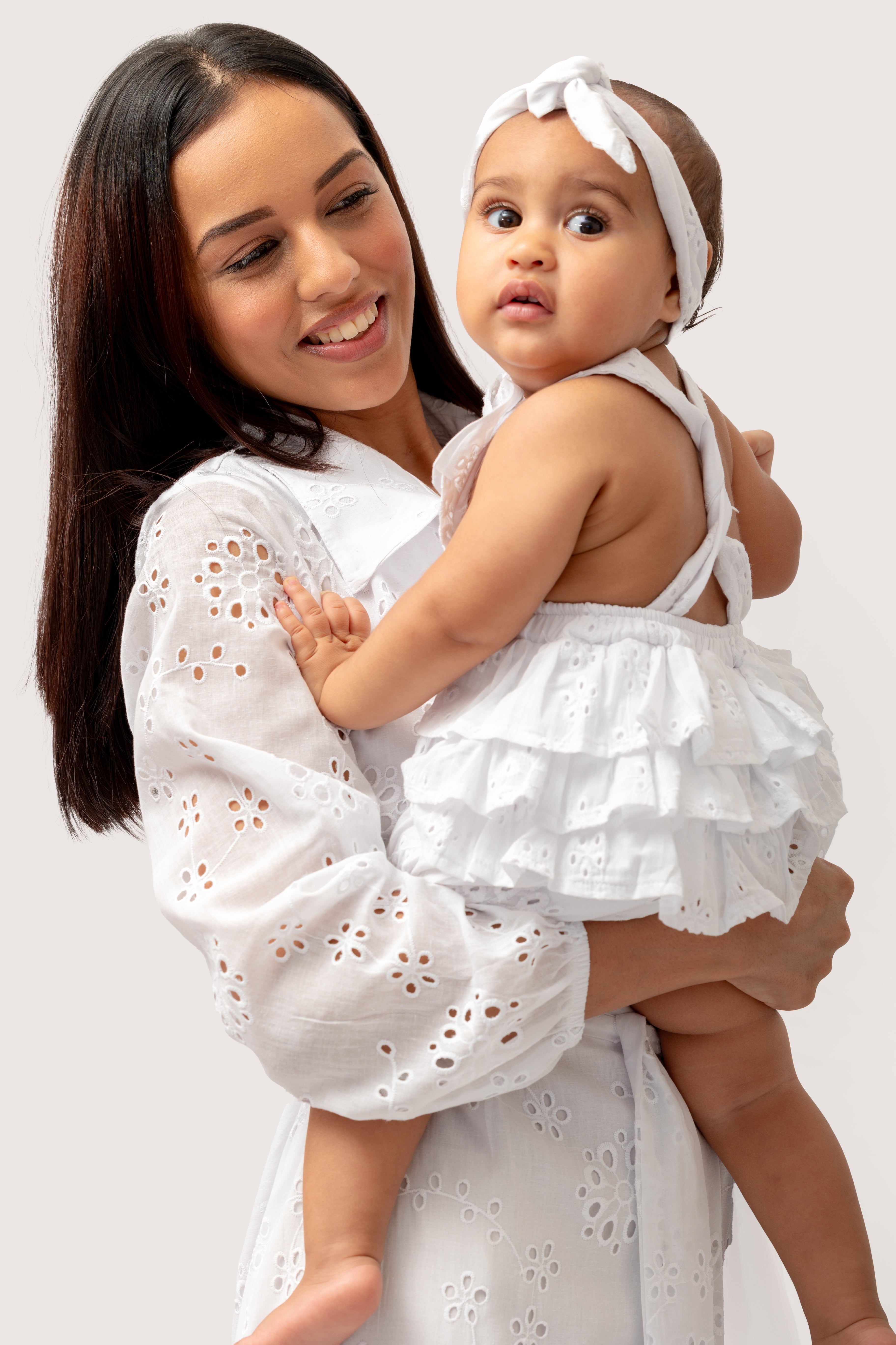 White Anglaise Frill Romper