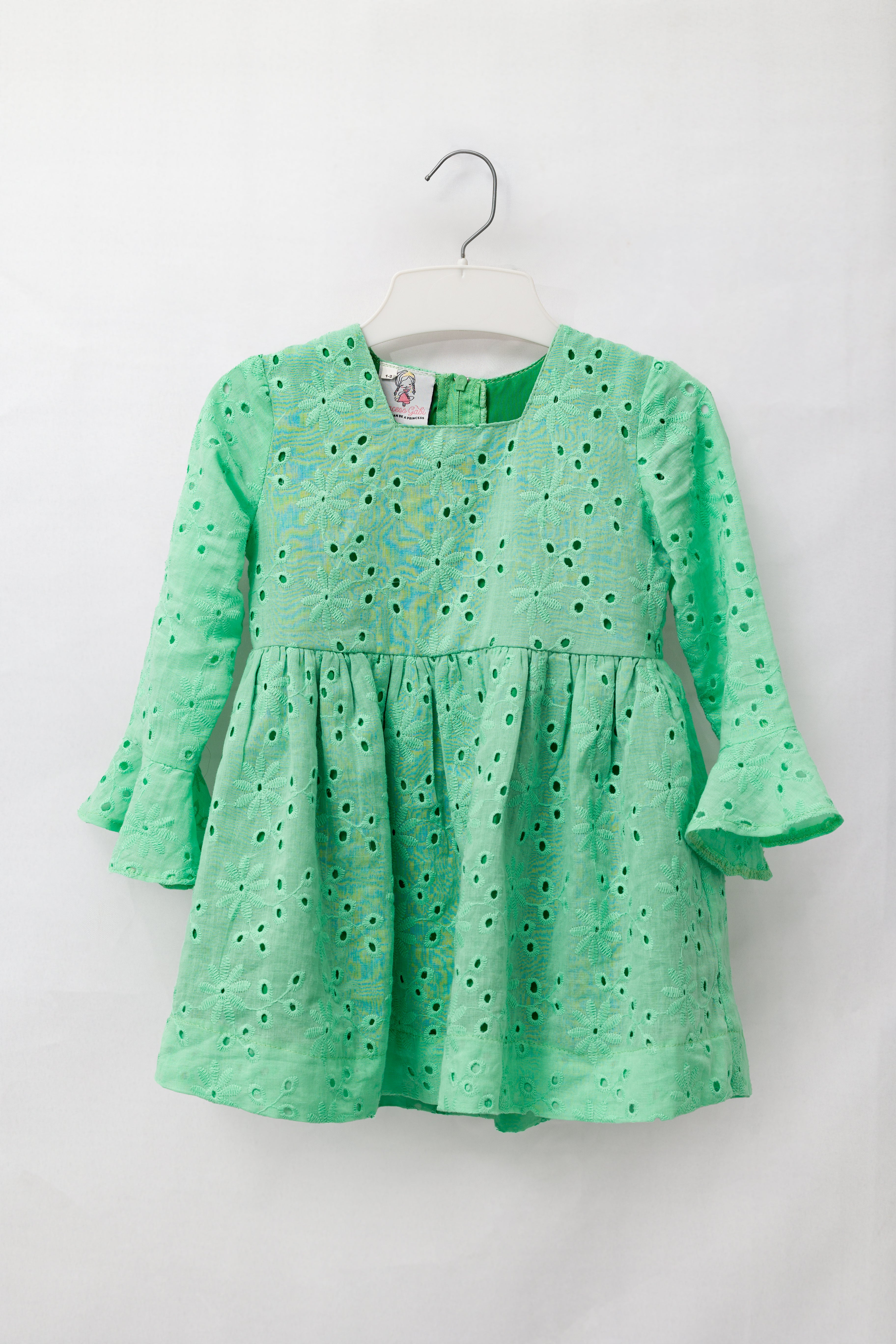 Green Anglaise Dress (Long sleeve)