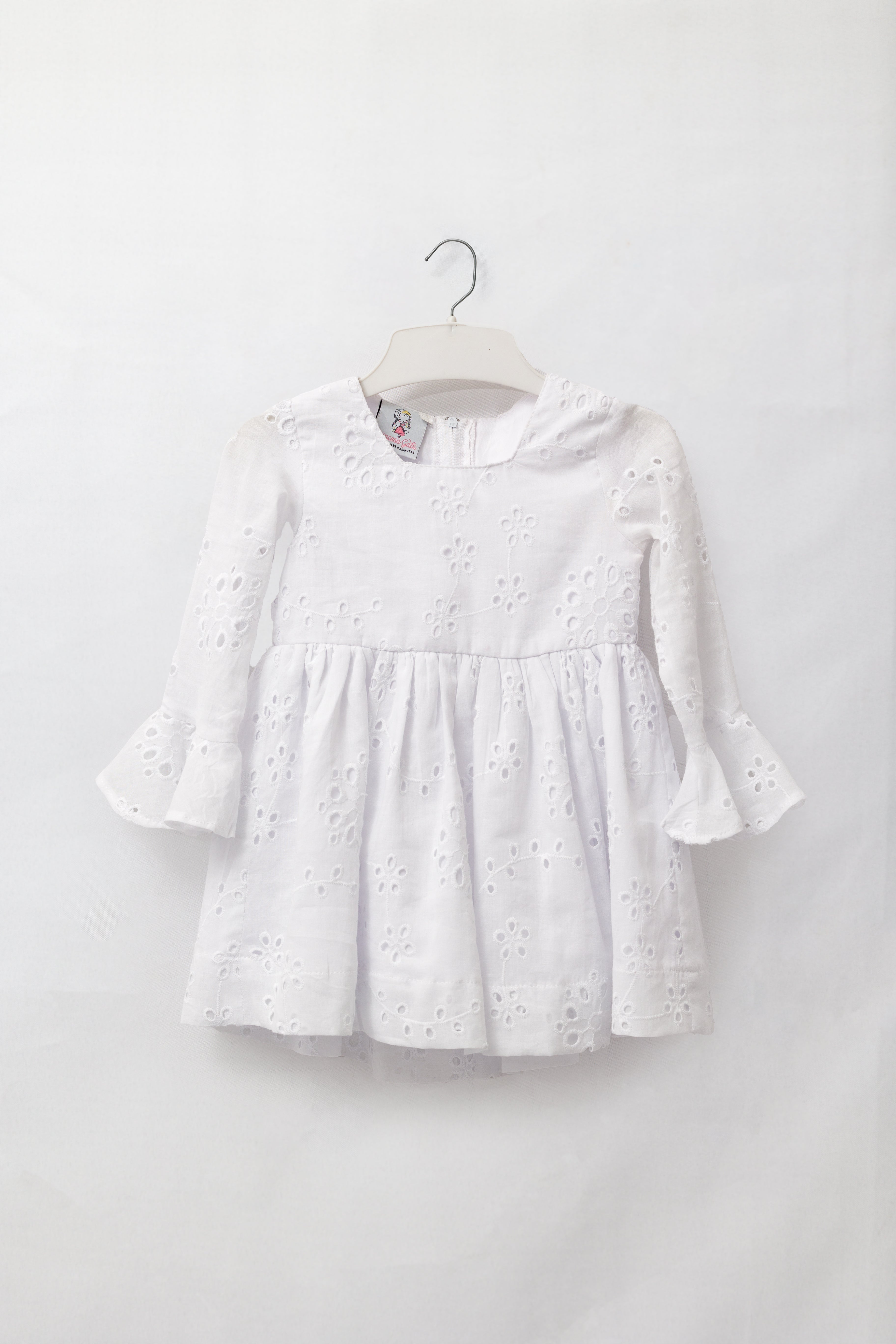 White Anglaise Dress (Long sleeve)
