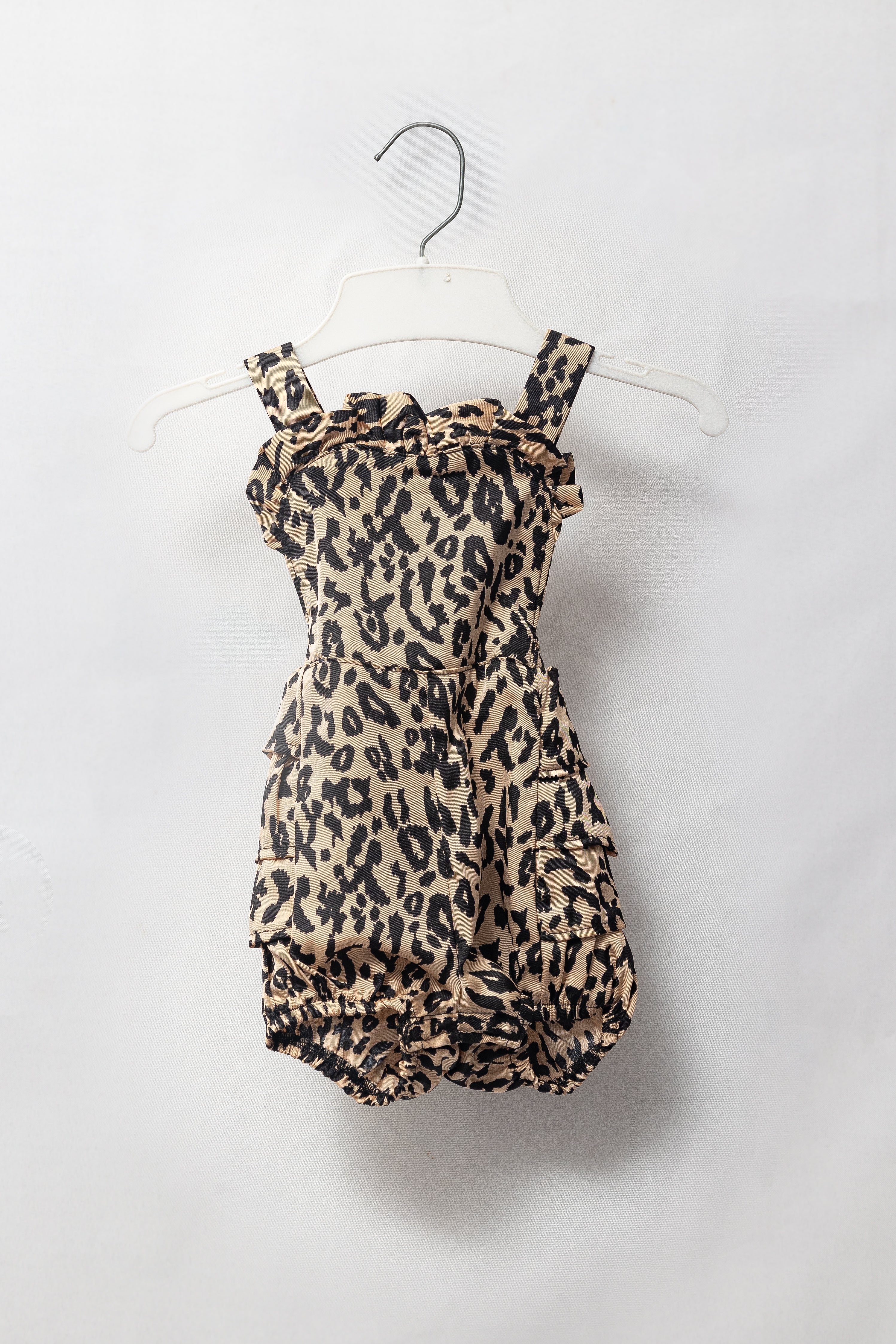 Leopard Print Frill Romper