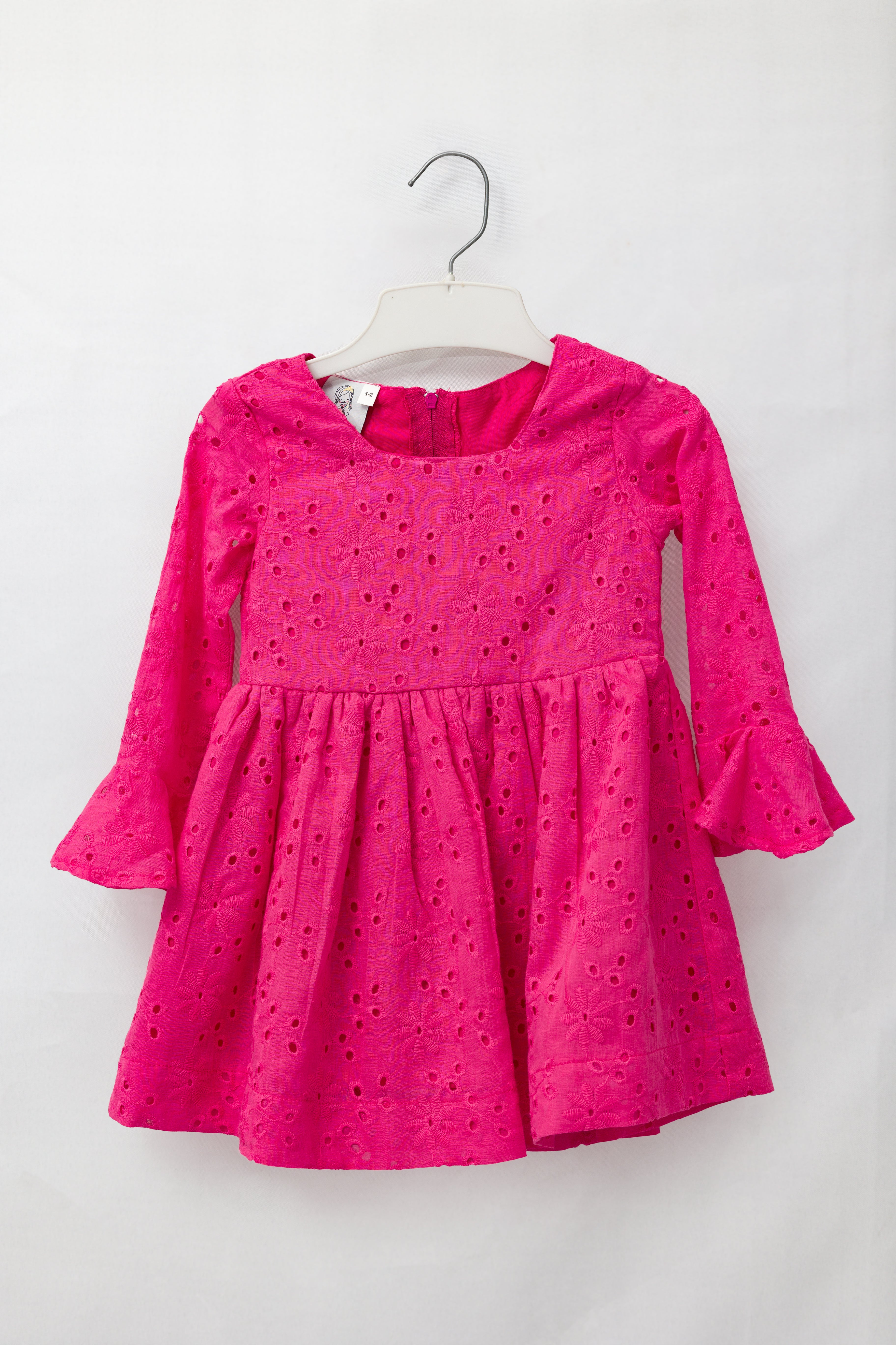 Pink Anglaise Dress (Long sleeve)