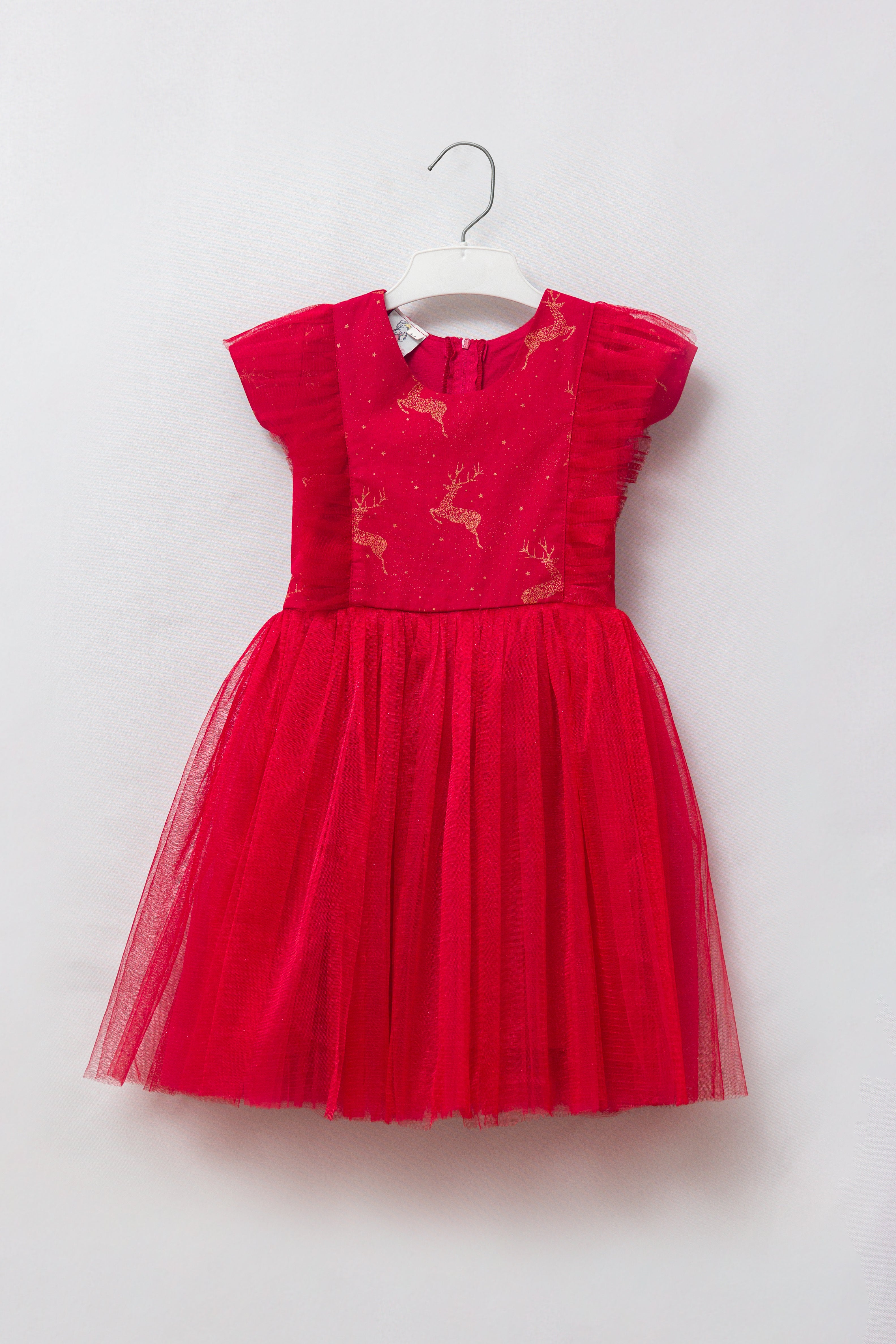 Red Reindeer Tulle Dress