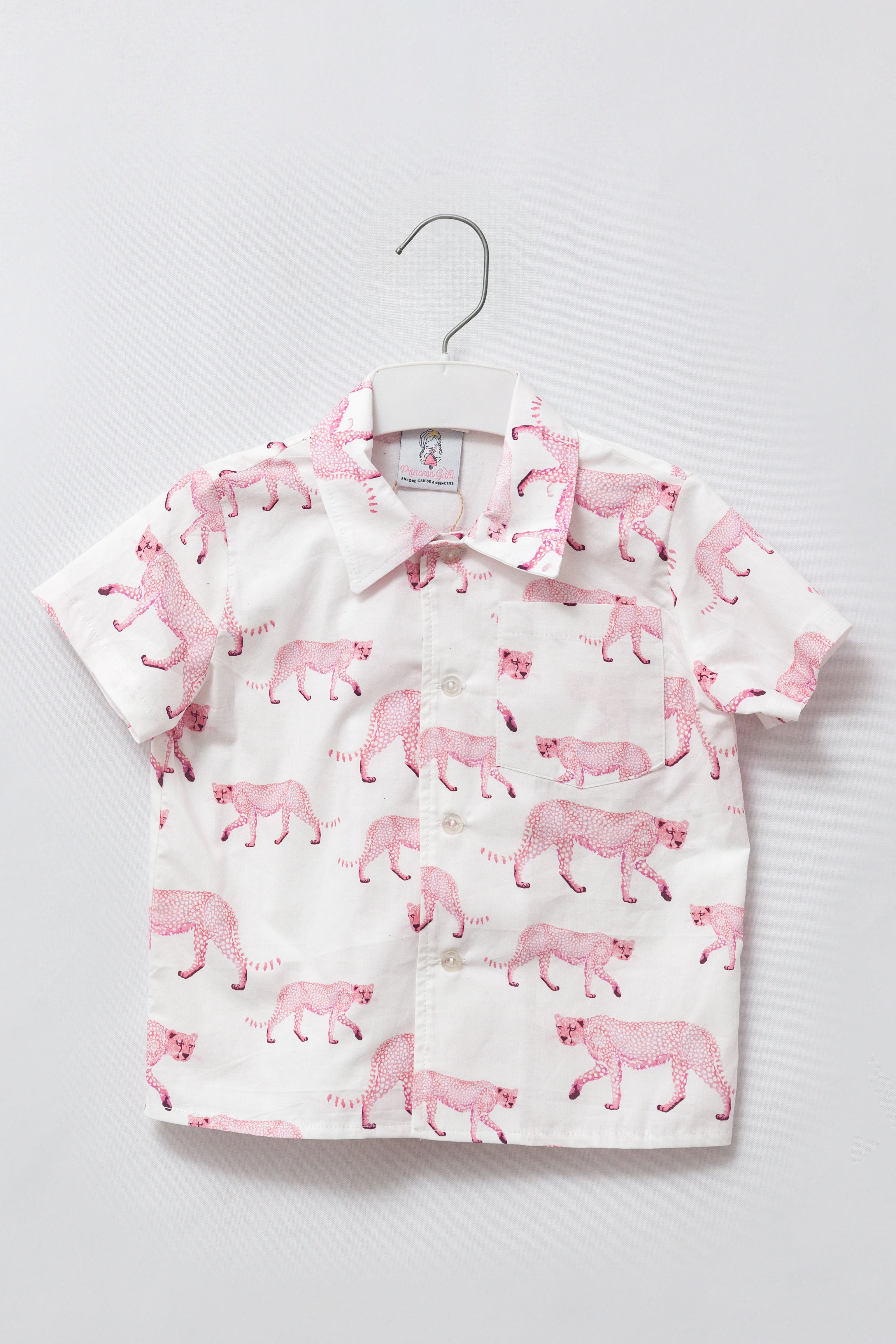 Pink Cheetah Boys Shirt