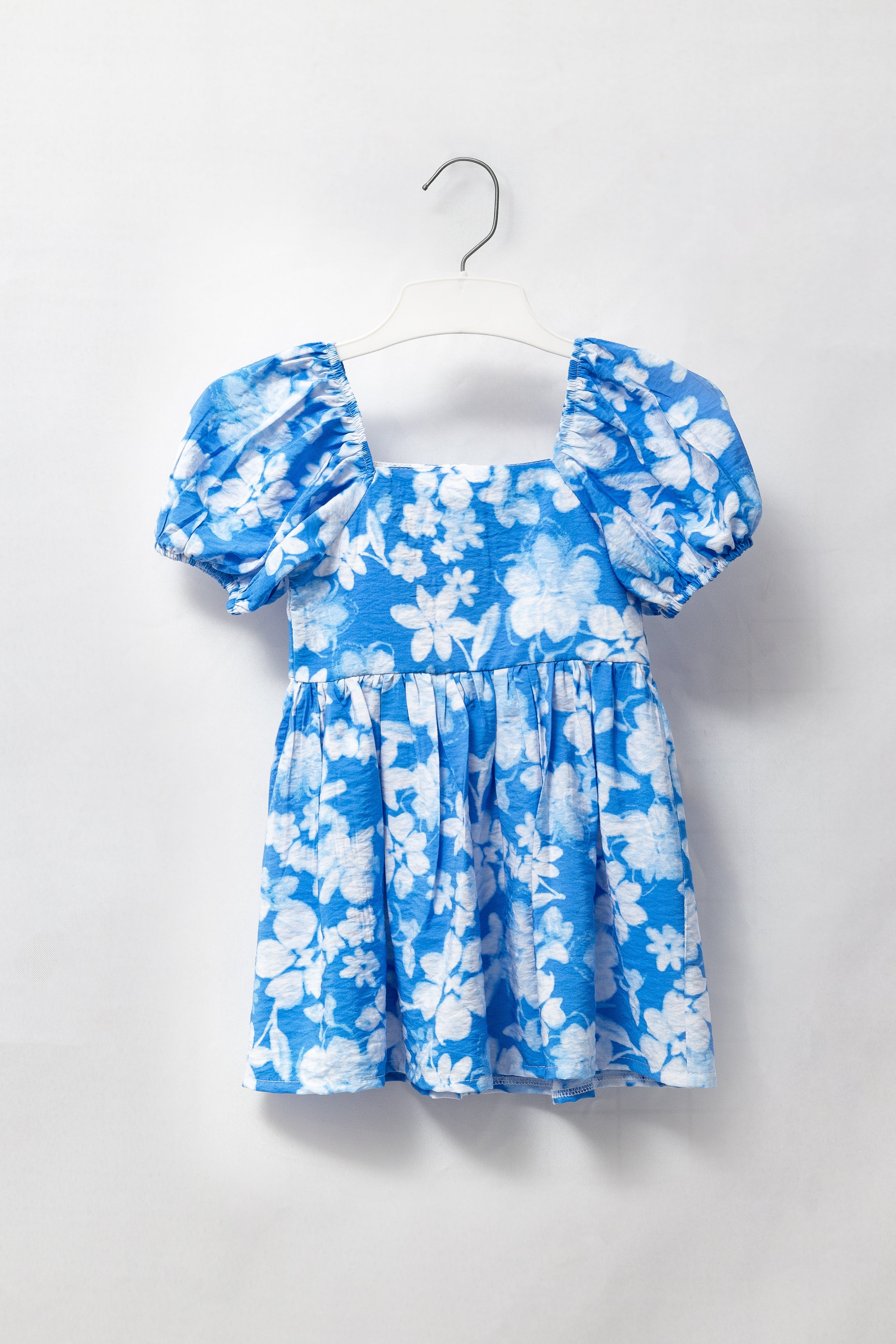Blue Floral Babydoll Dress