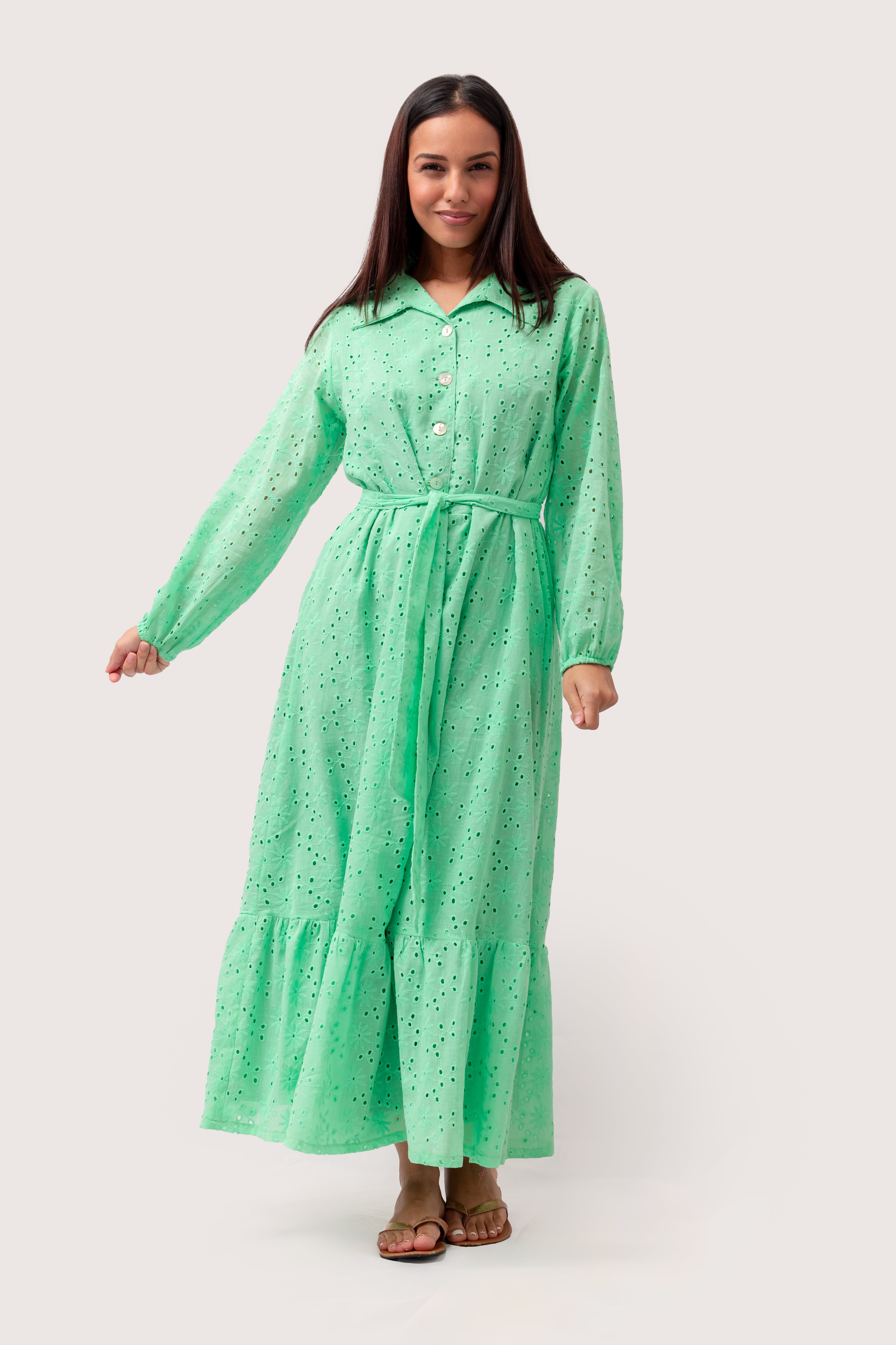 Green Anglaise Ladies Dress