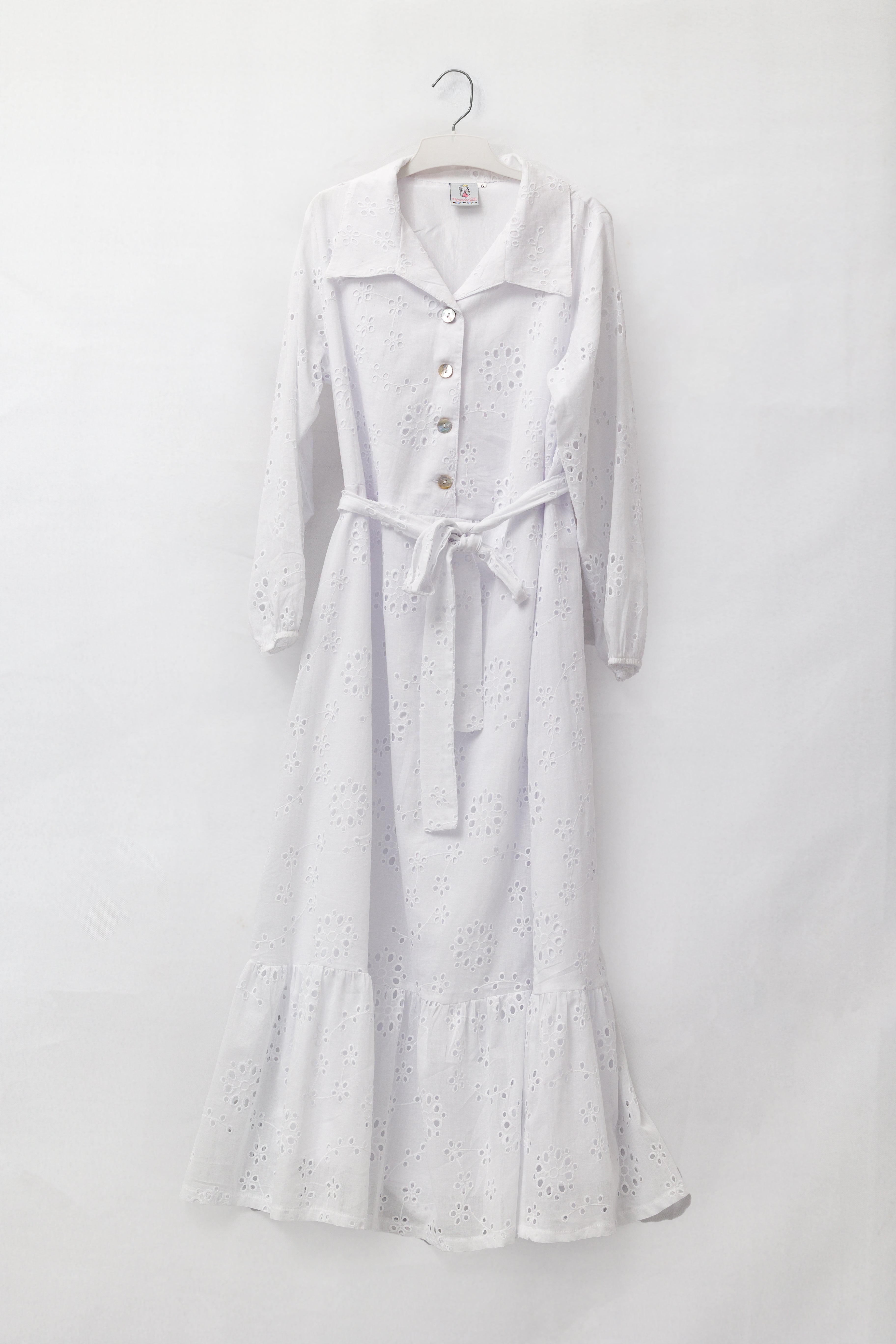 White Anglaise Ladies Dress