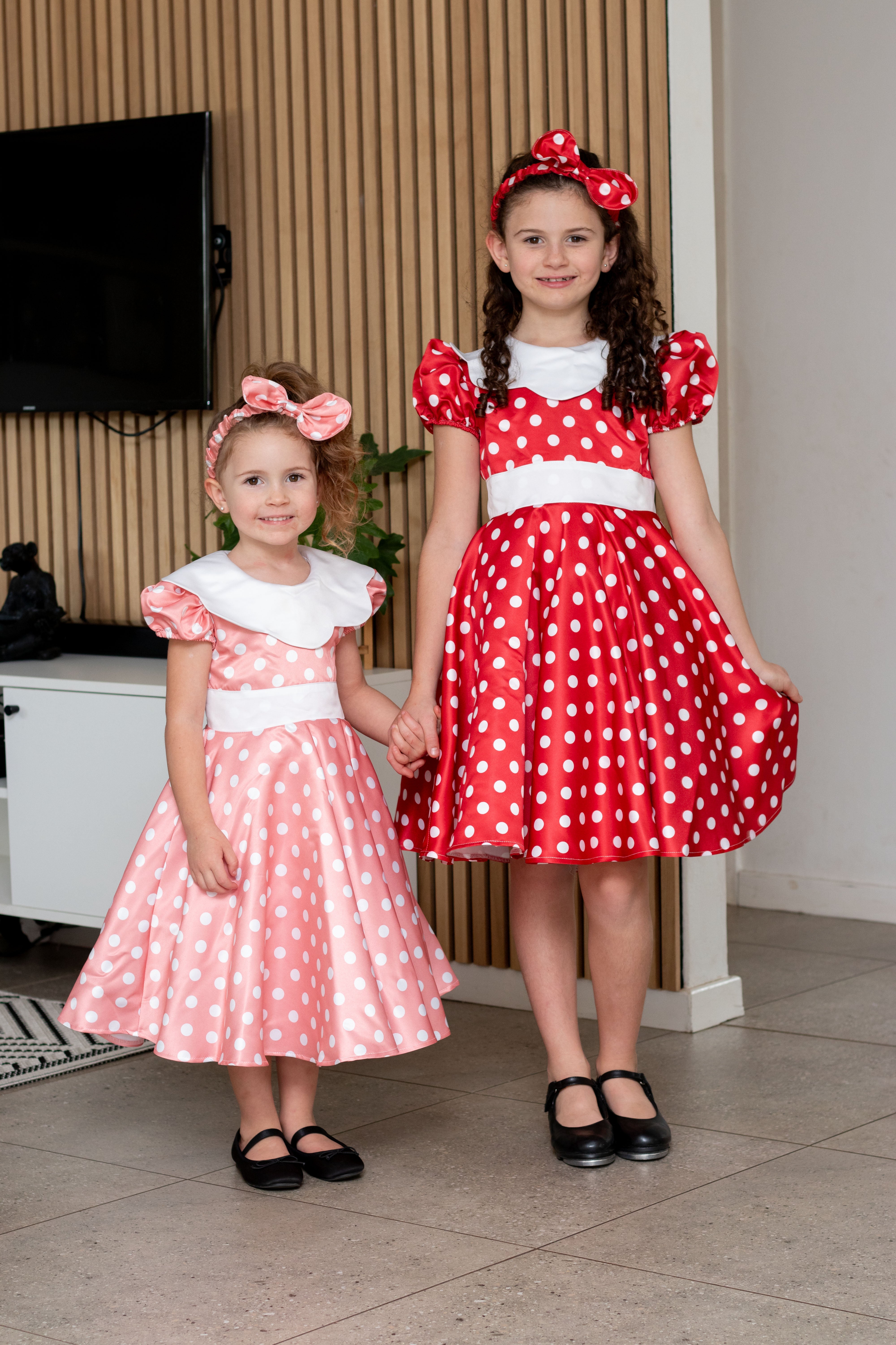 Minnie Mouse Inspired Dress & Headband- Pink