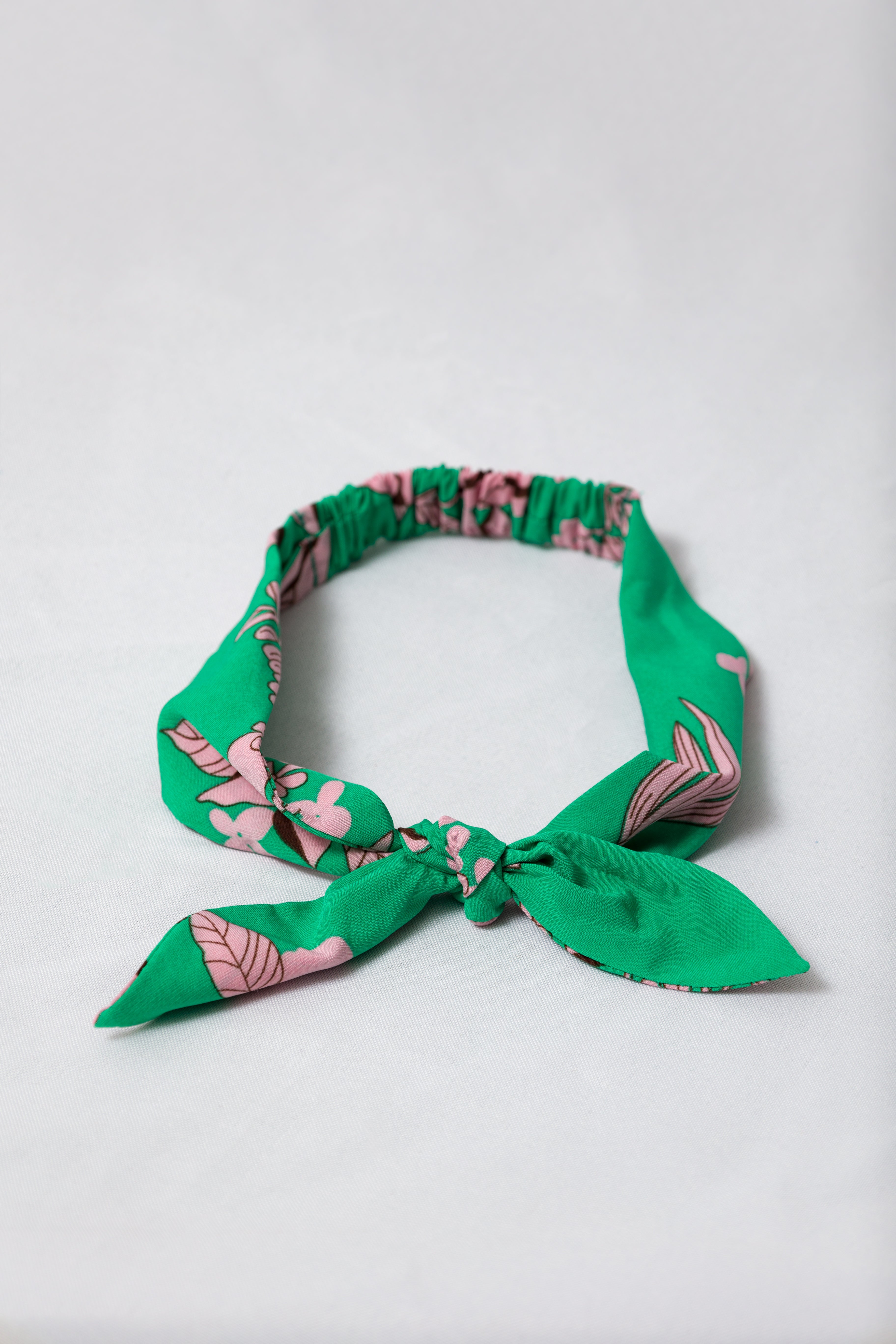 Green & Pink Floral Headband