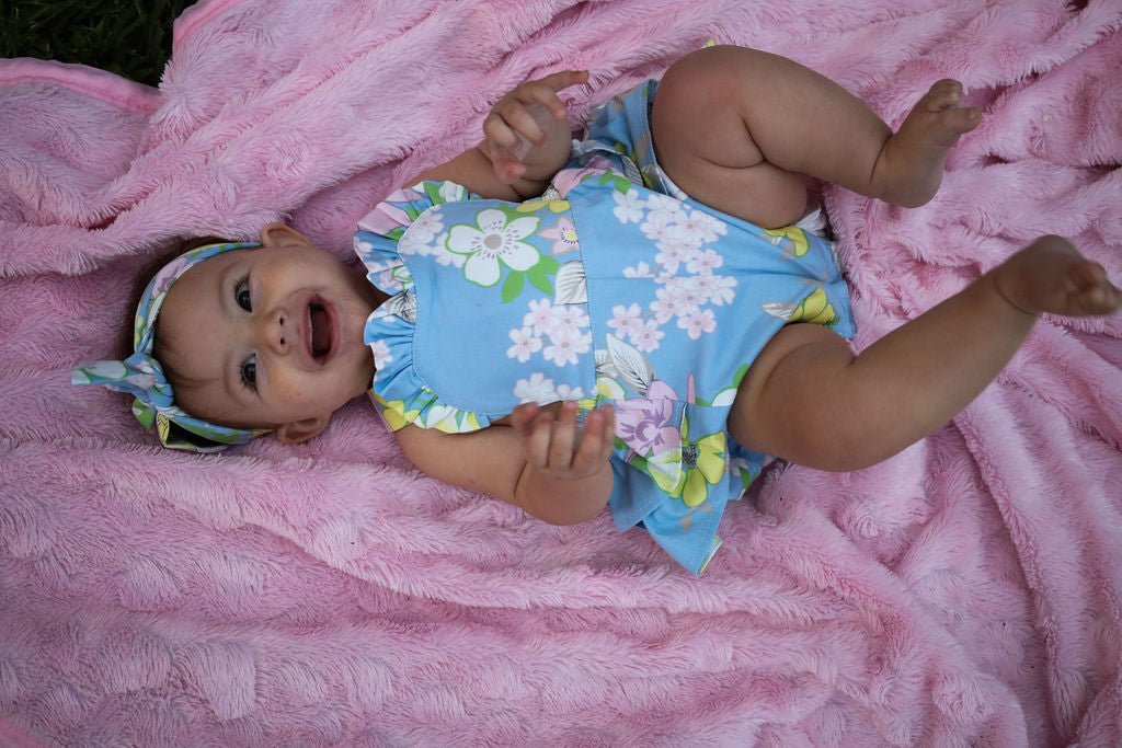 Pastel Floral Frill Romper