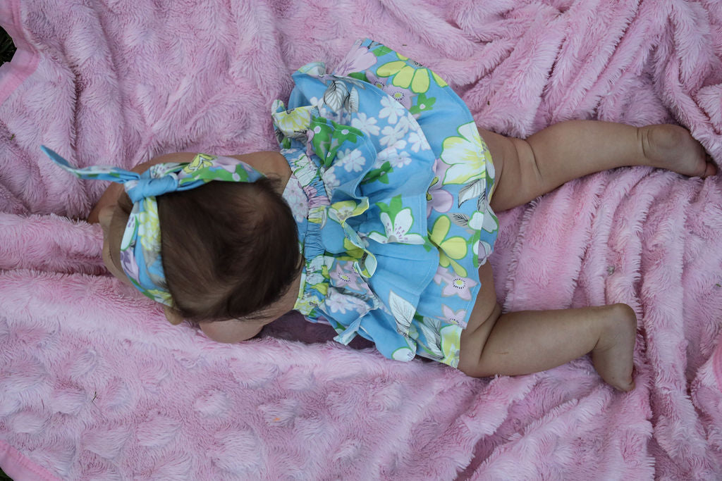 Pastel Floral Frill Romper