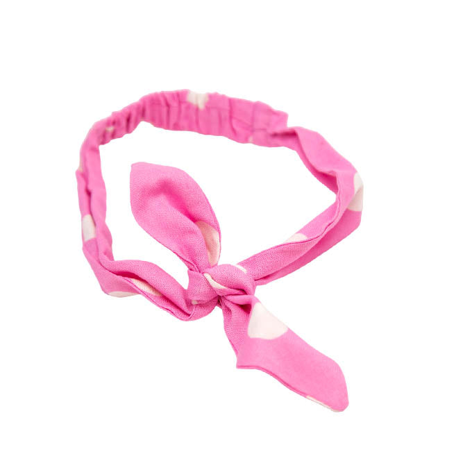 Pink Polkadot Headband