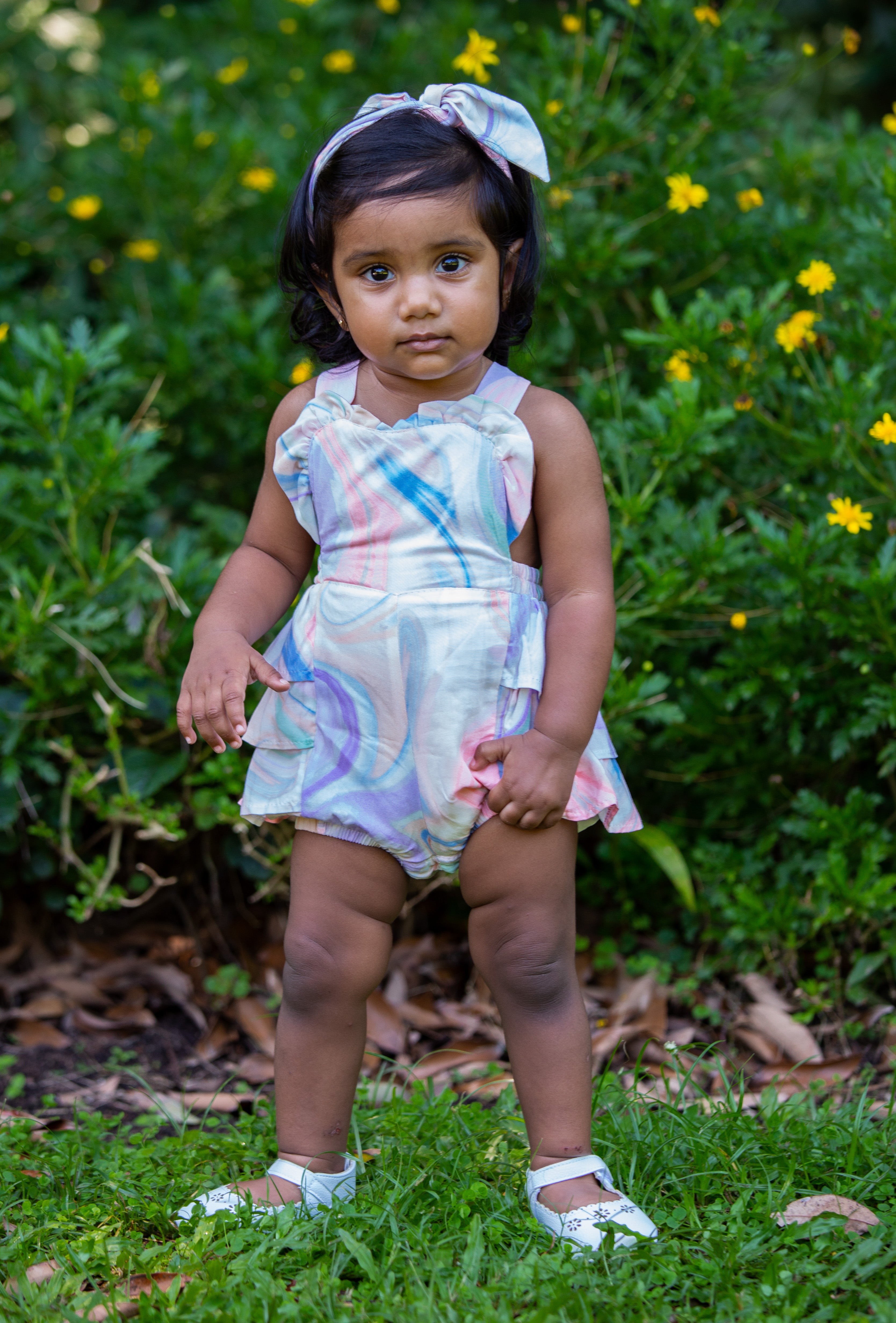Tie-Dye Frill Romper