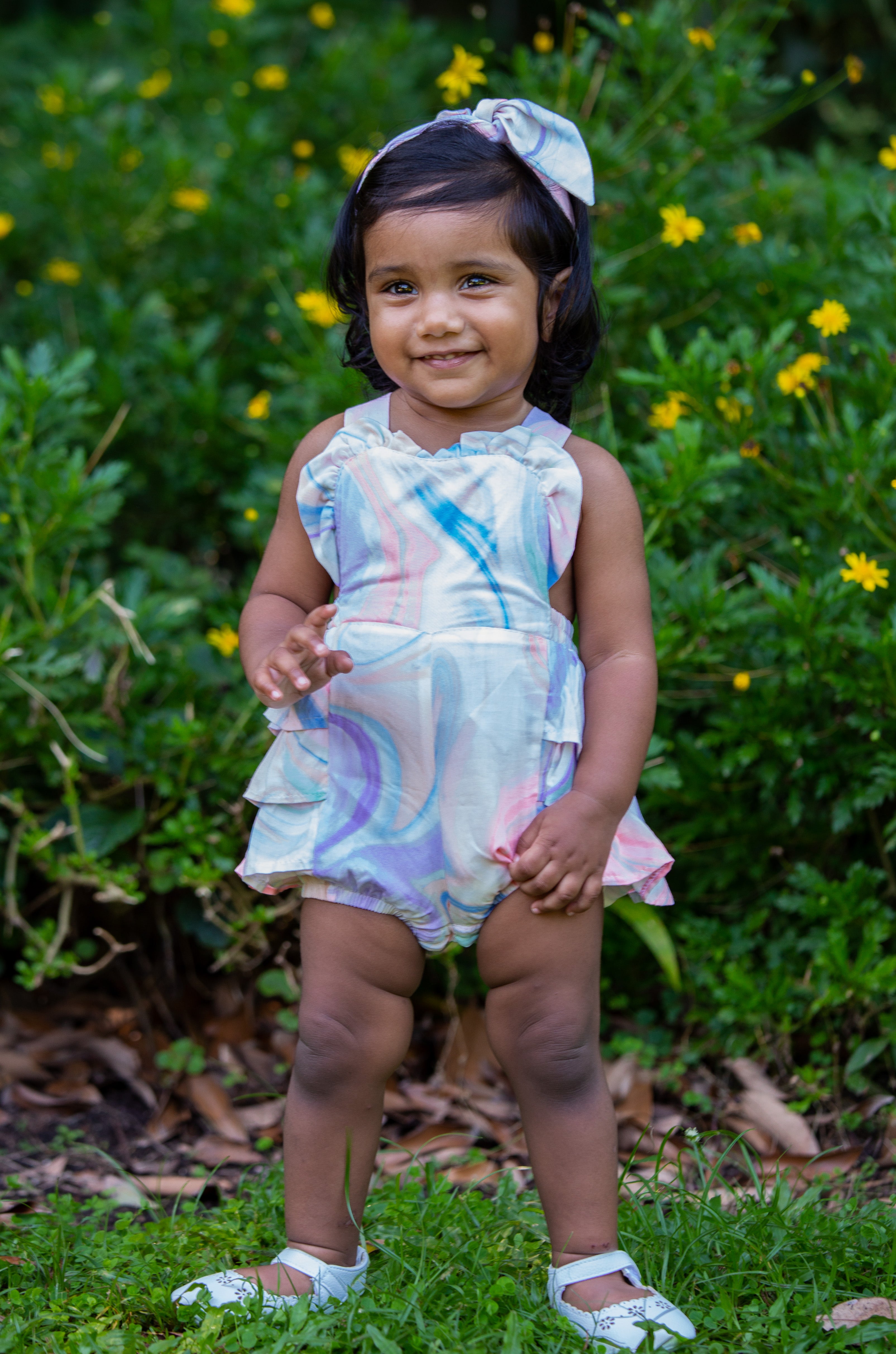 Tie-Dye Frill Romper