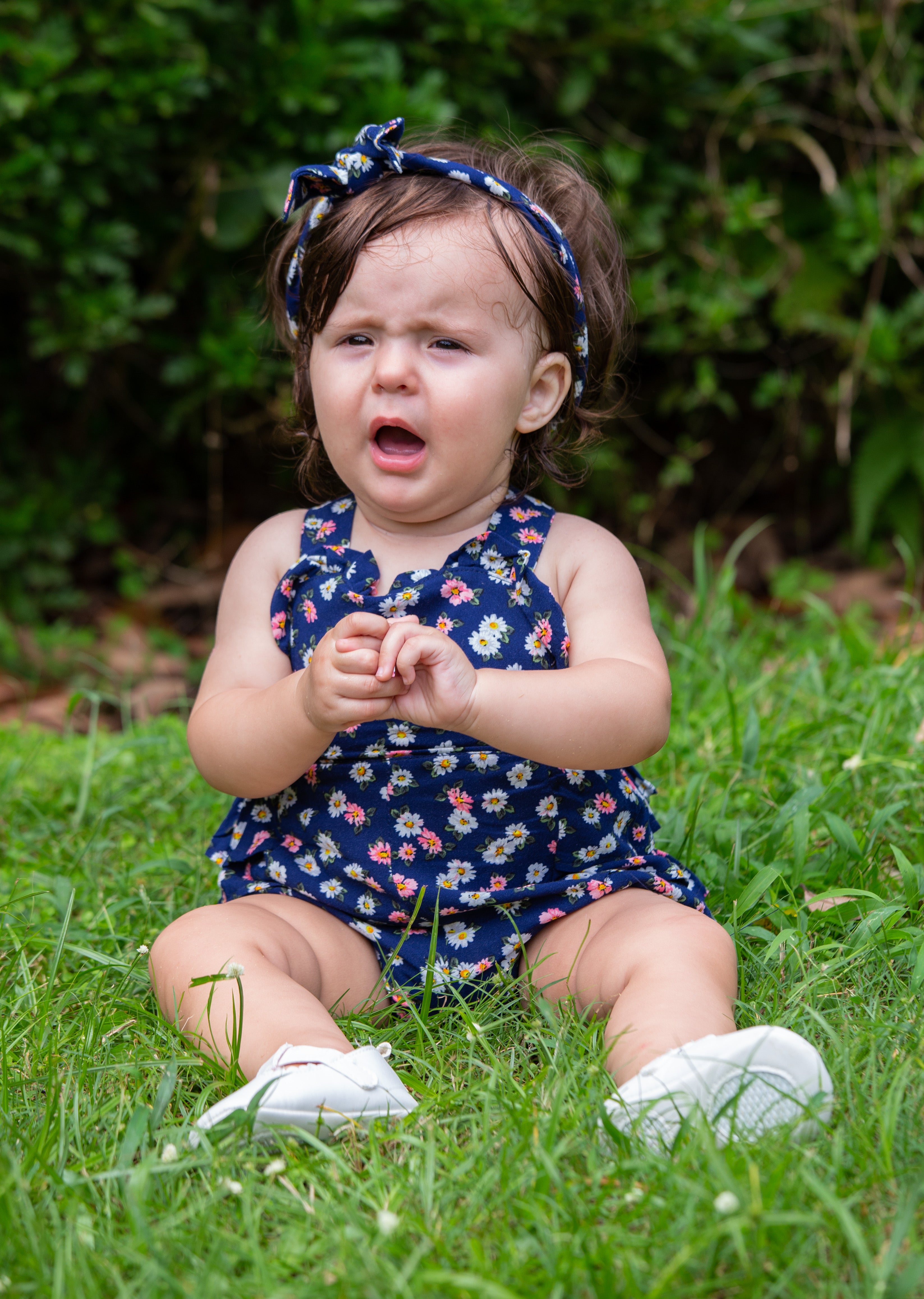 Navy Floral Headband