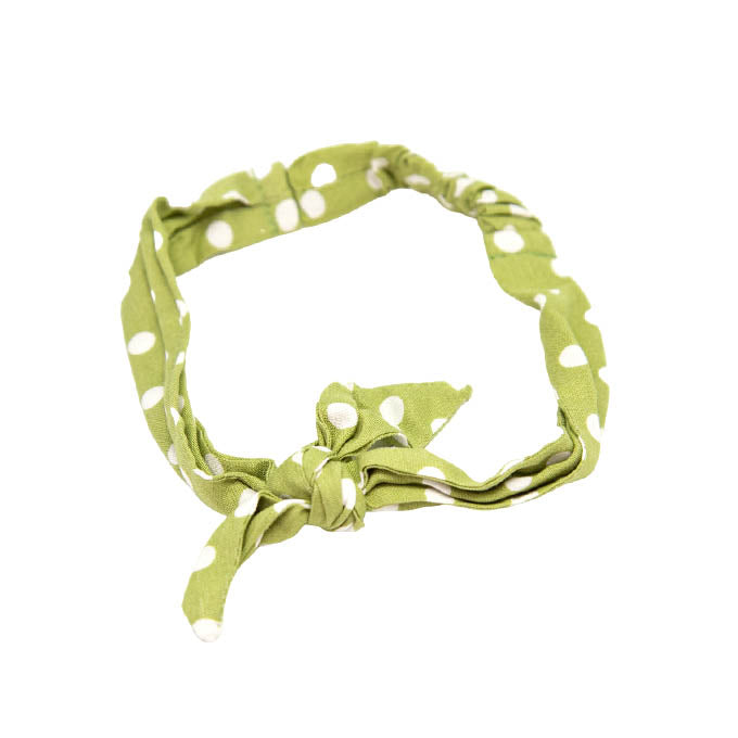 Green Polkadot Headband