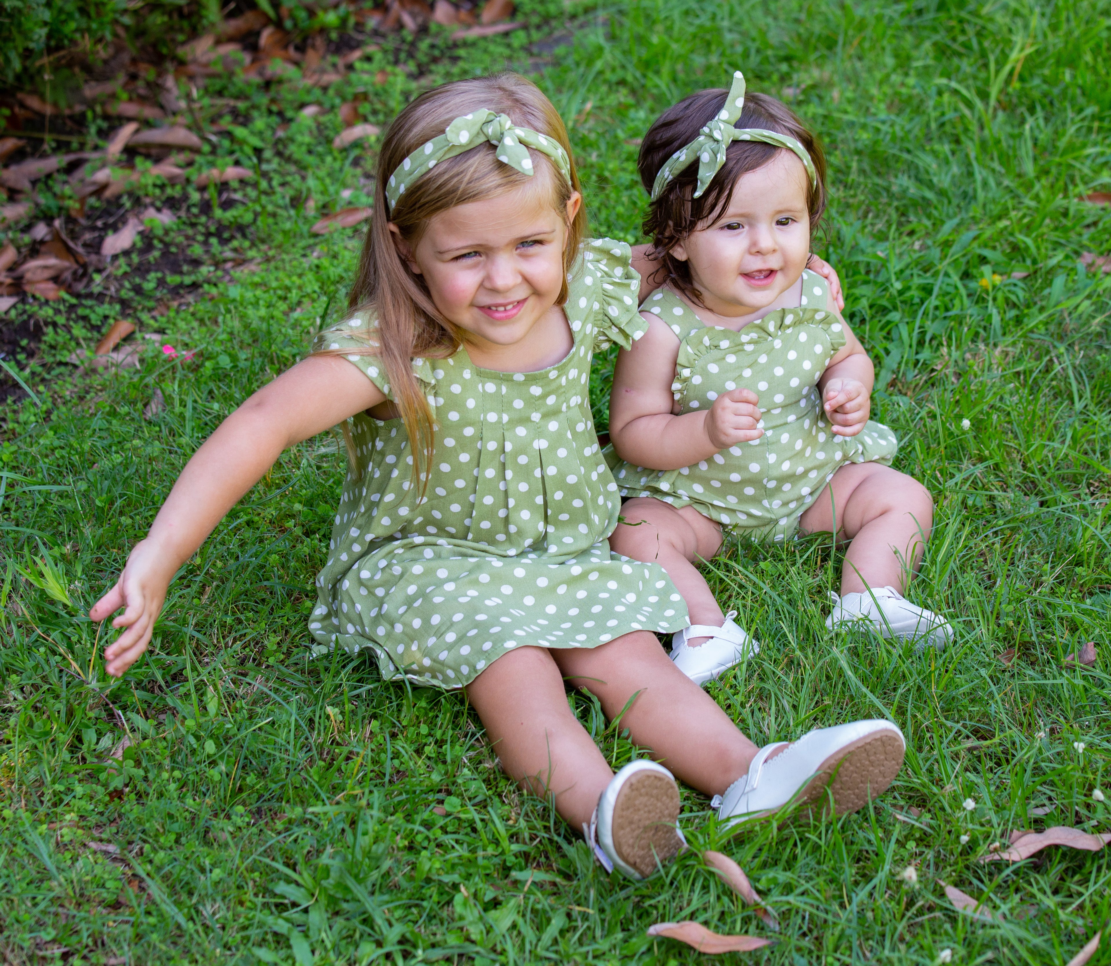 Green Polkadot Headband