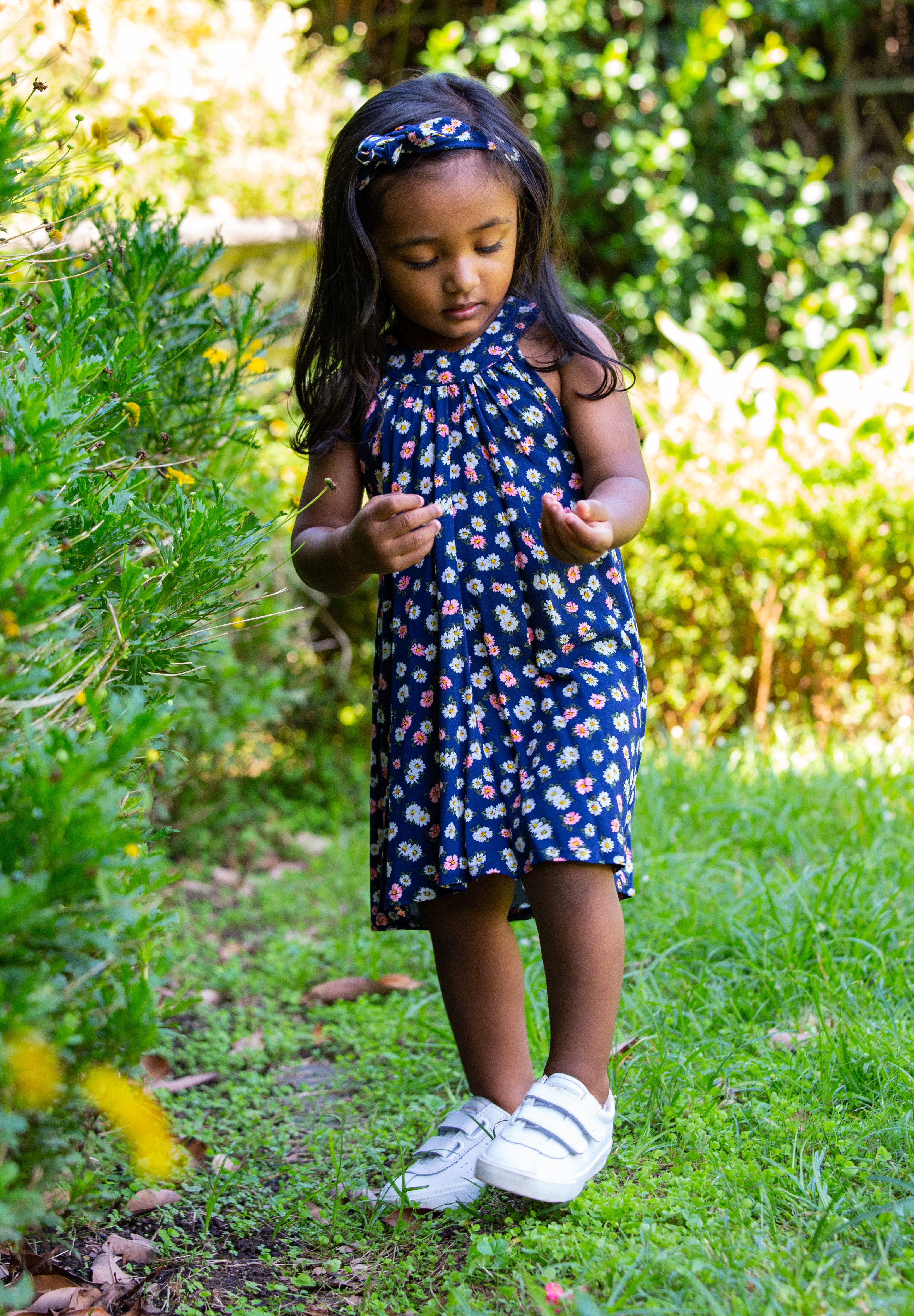 Navy Floral Headband