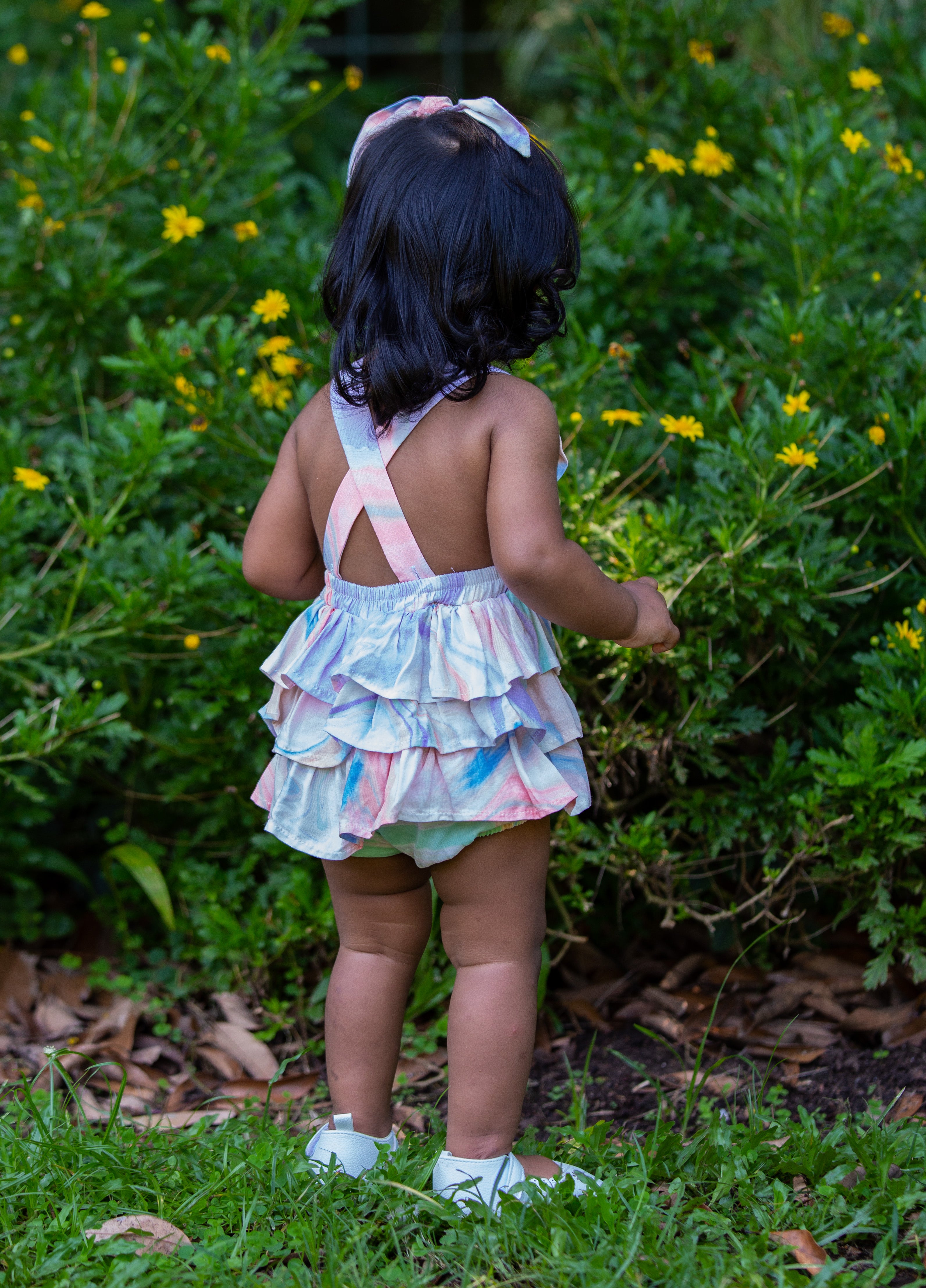 Tie-Dye Frill Romper