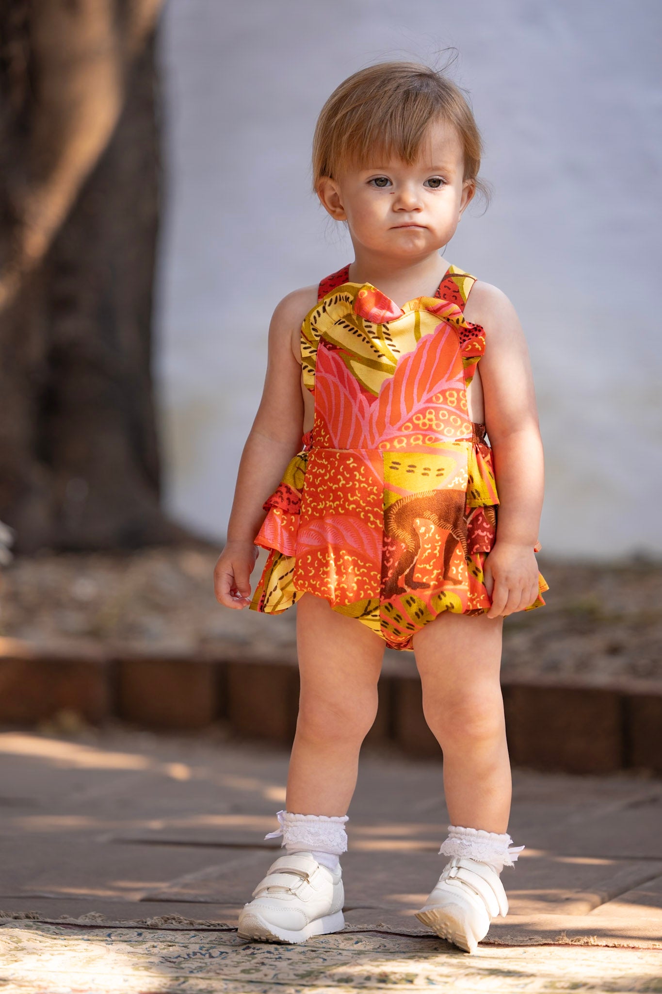 Stella Romper- Tropical Print