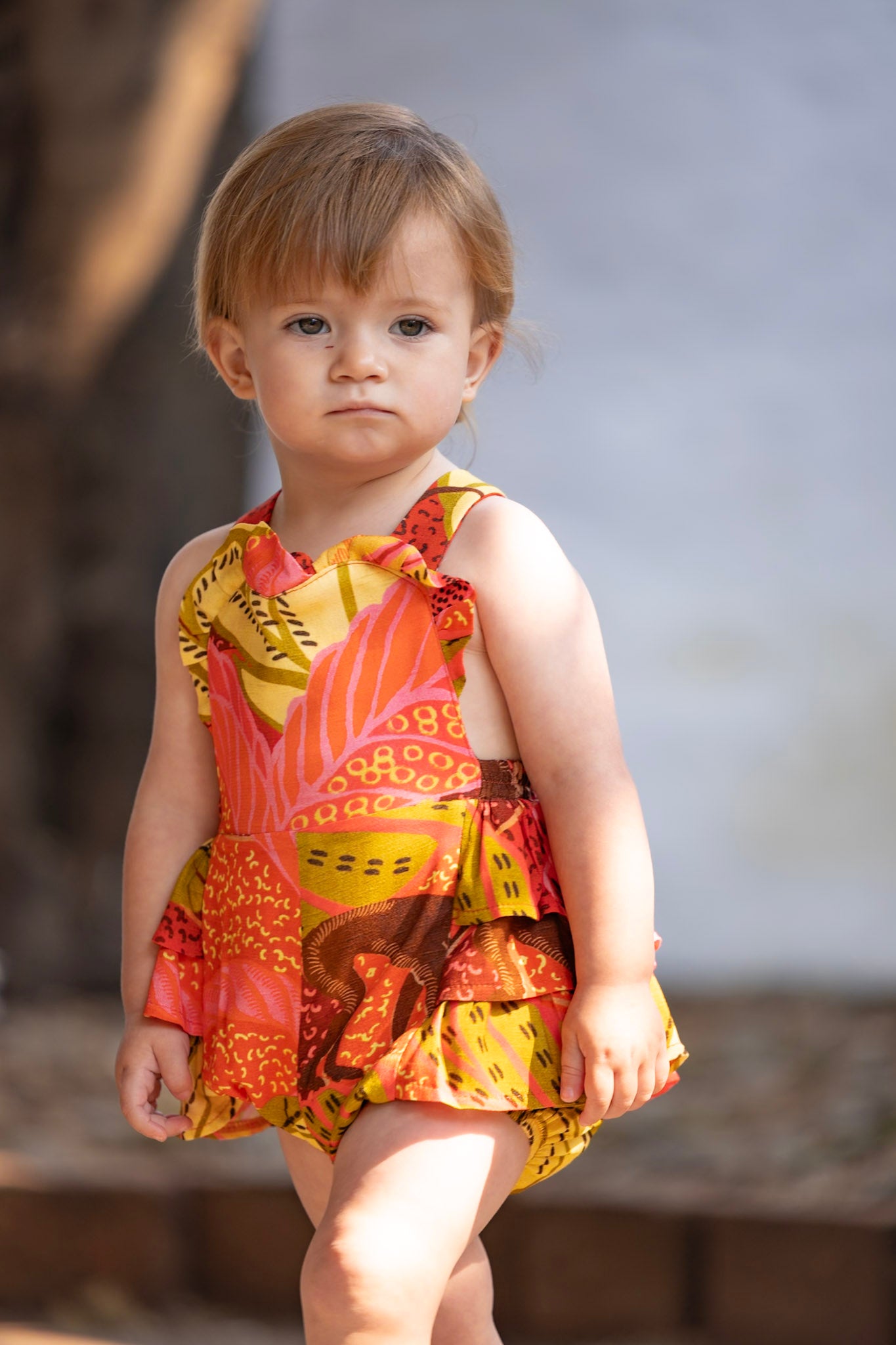 Stella Romper- Tropical Print