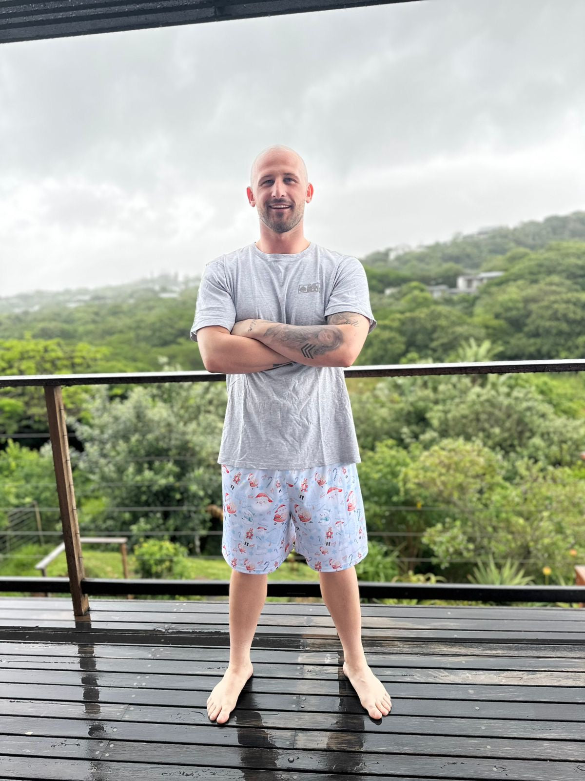 Men’s Christmas Shorts (Blue, Red & Pink)