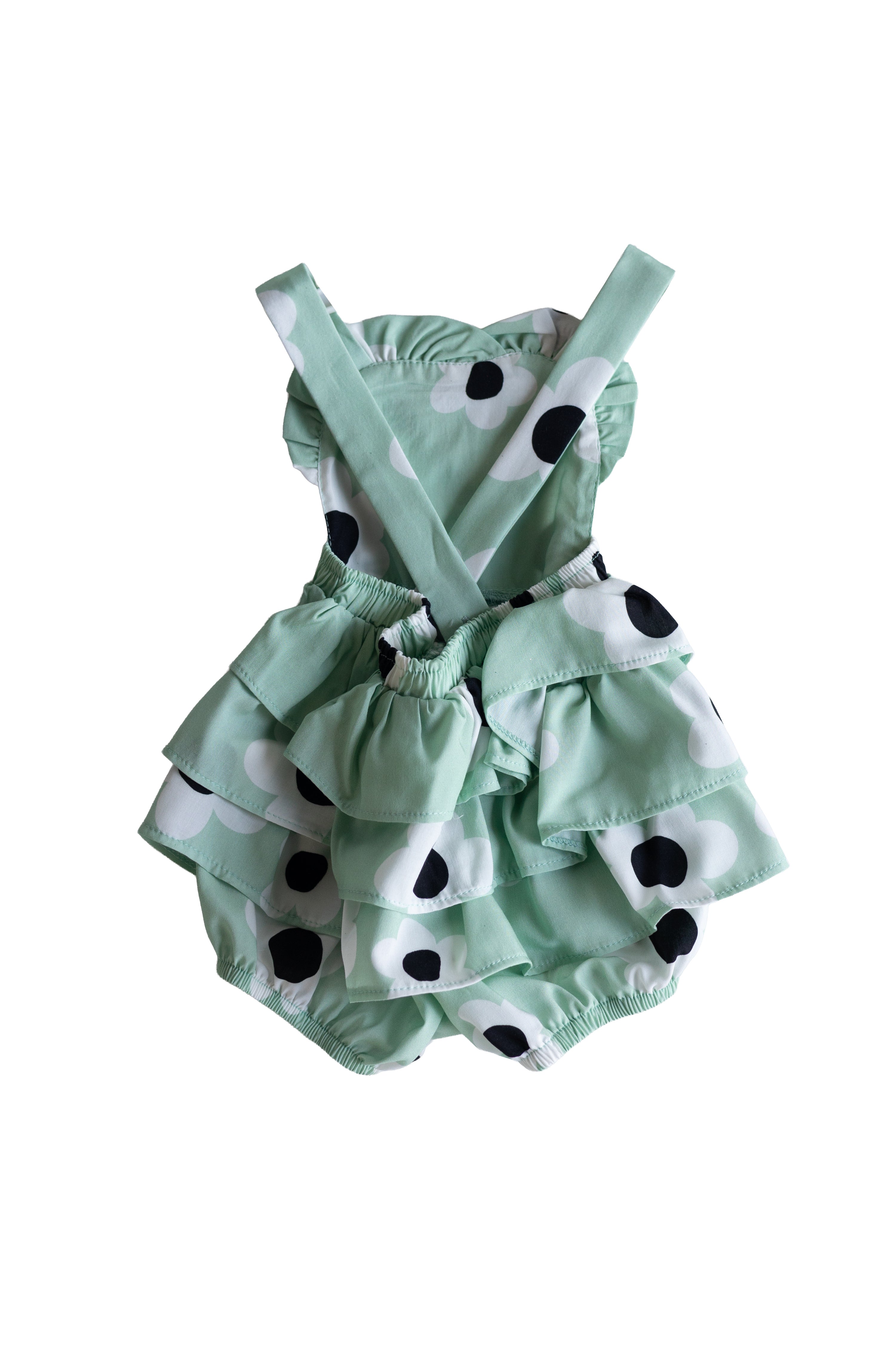 Stella Romper in Mint Daisy