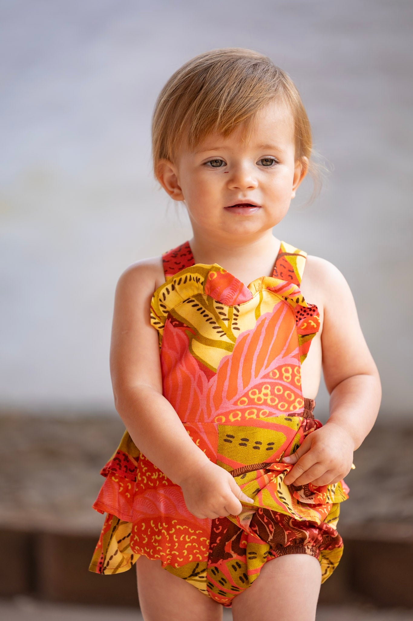 Stella Romper- Tropical Print