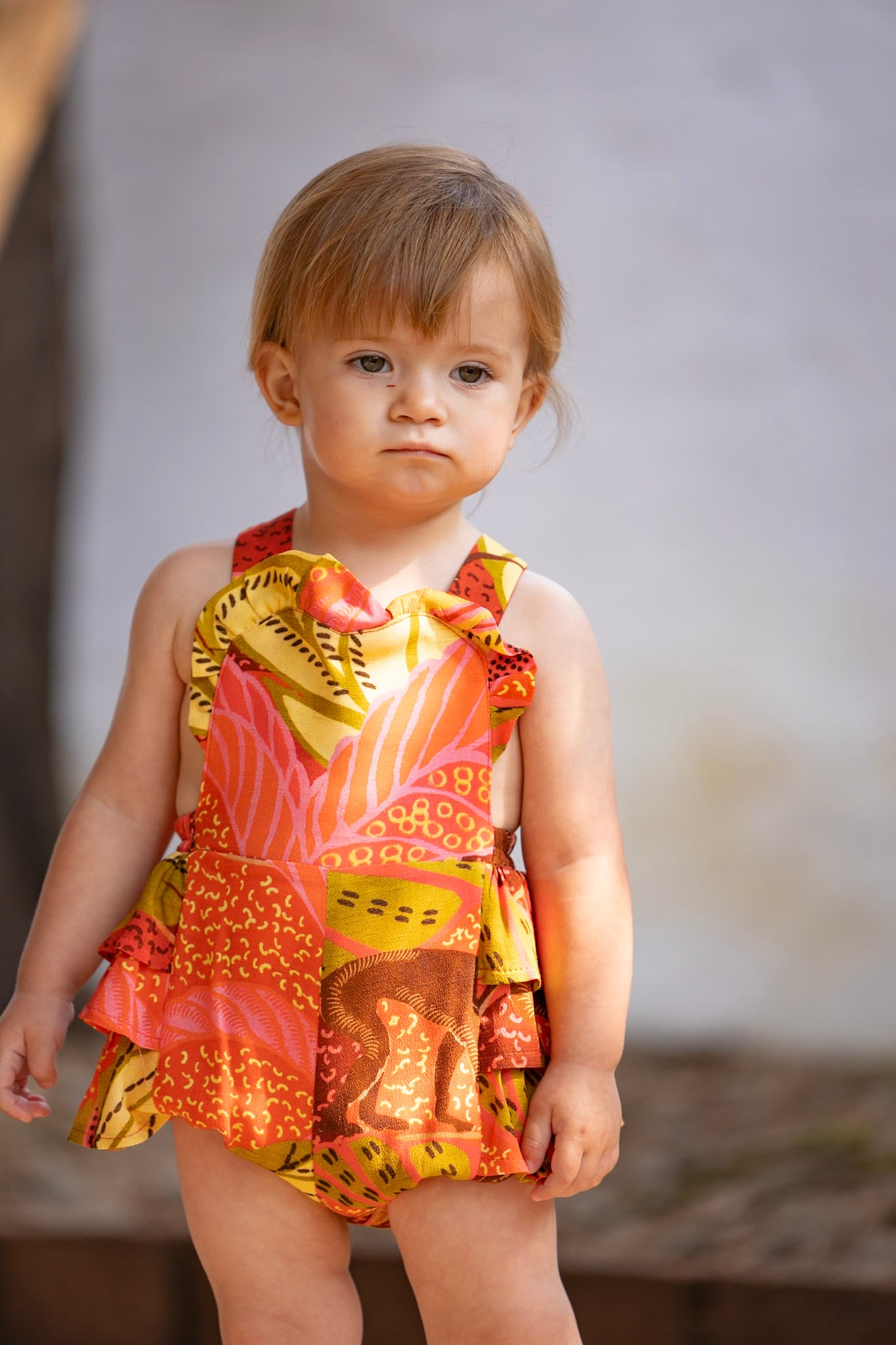 Stella Romper- Tropical Print