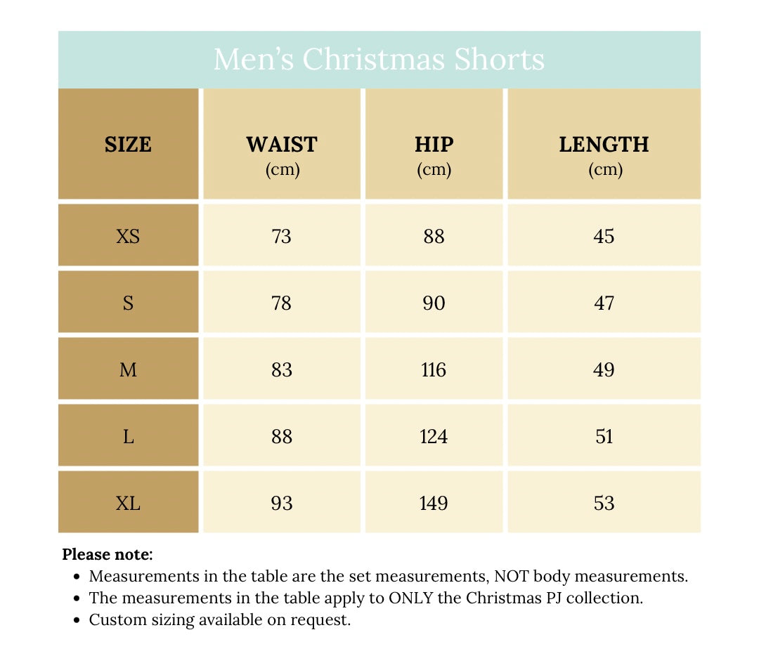 Men’s Christmas Shorts (Blue, Red & Pink)
