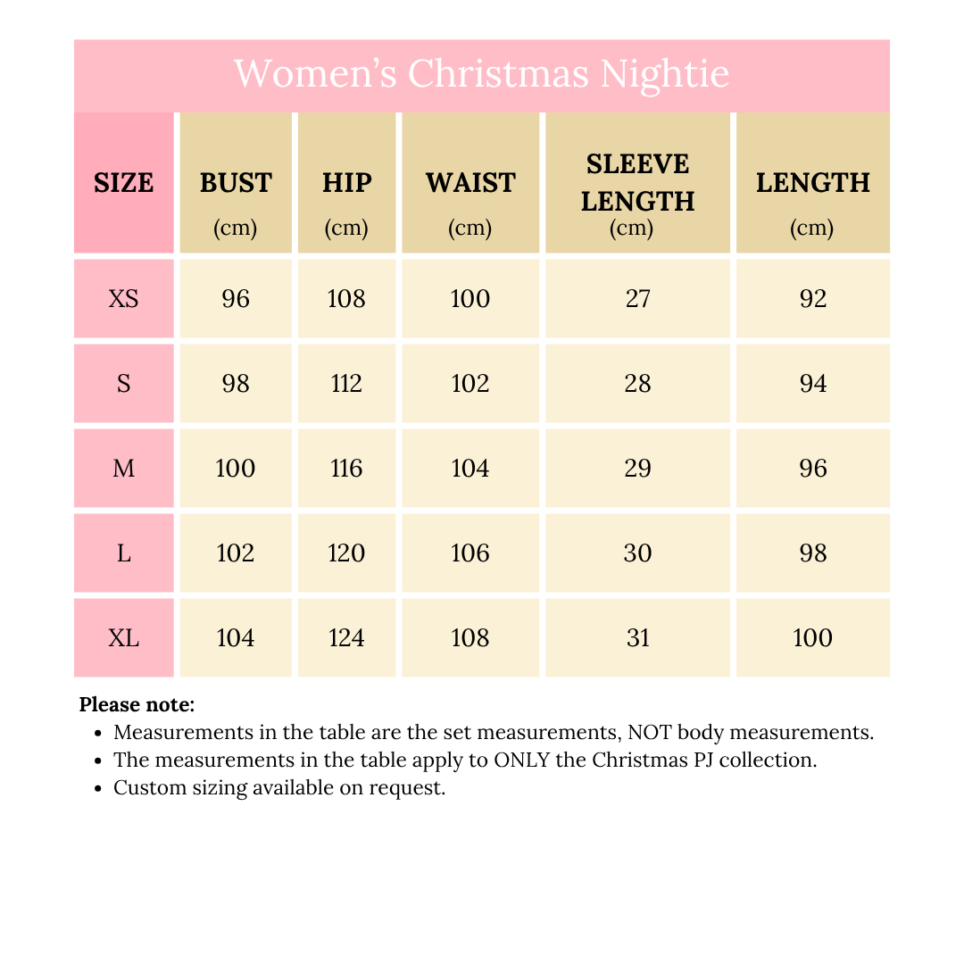 Women’s Christmas Nightie (Blue, Red & Pink)