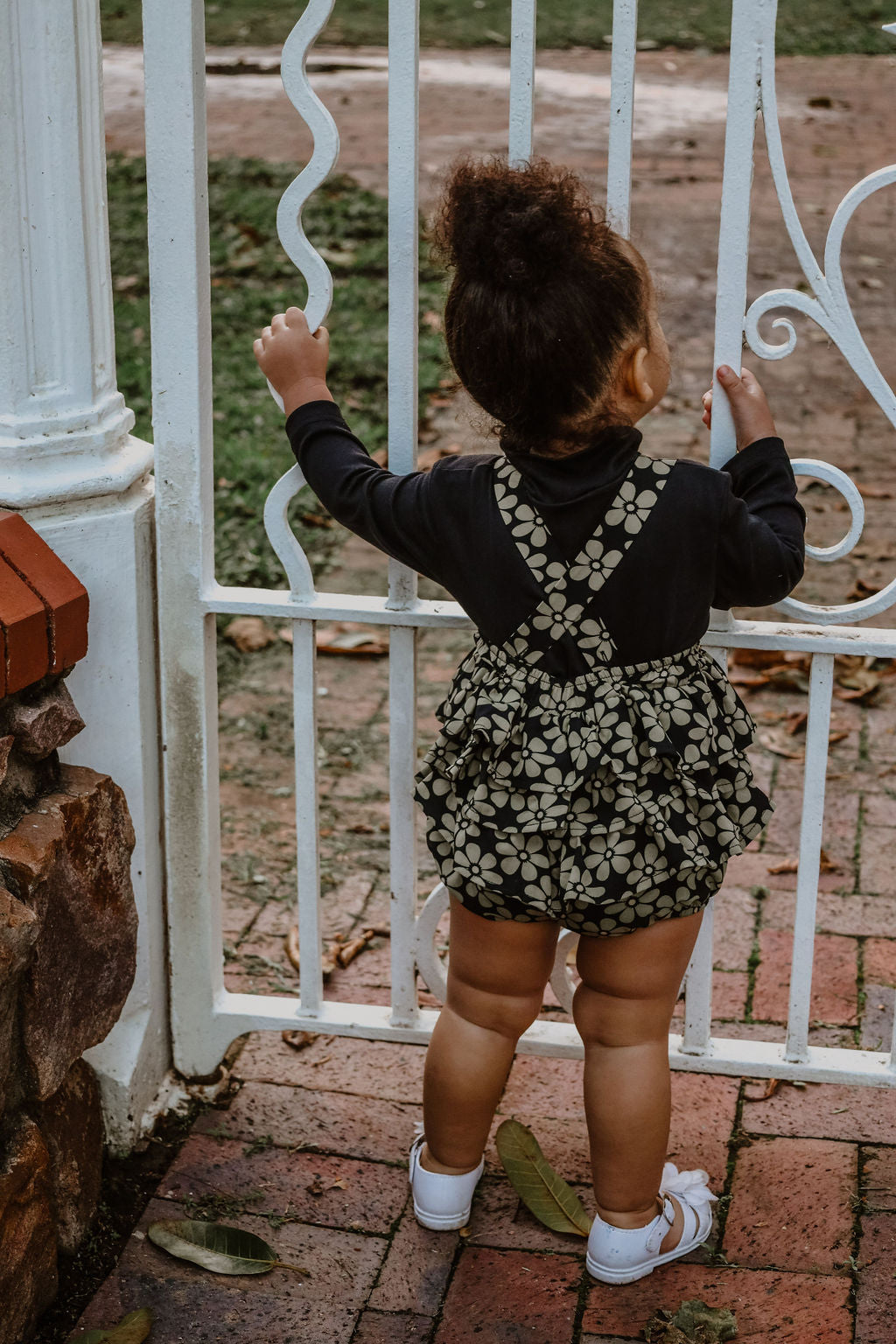 Green Daisy Frill Romper
