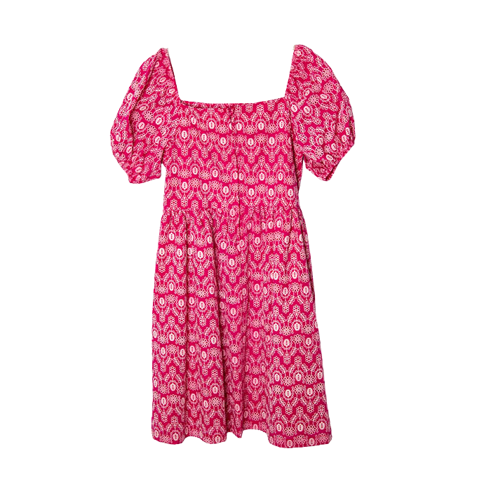 Pink Anglaise Babydoll Ladies Dress